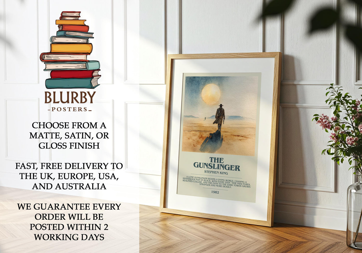 The Gunslinger book poster packaging – museum-quality print rolled in protective tube
