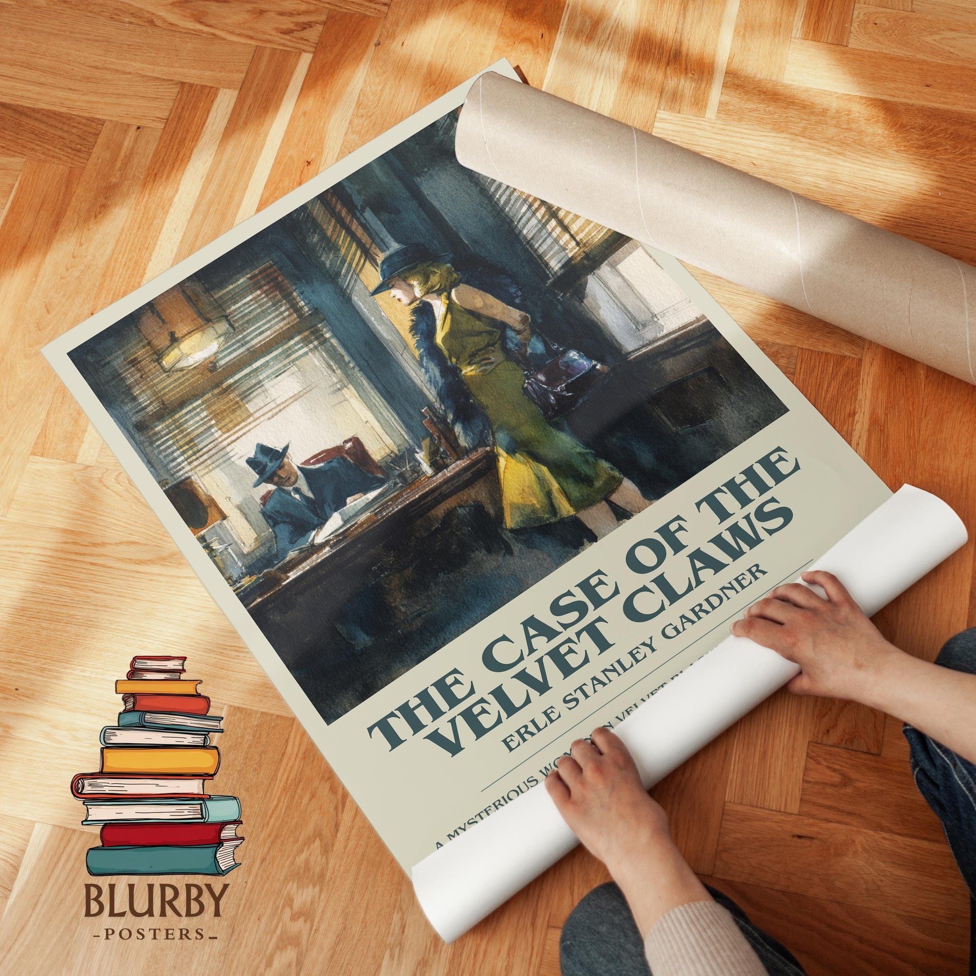 The Case of the Velvet Claws by Erle Stanley Gardner | Descriptive Modern Book Art | Poster