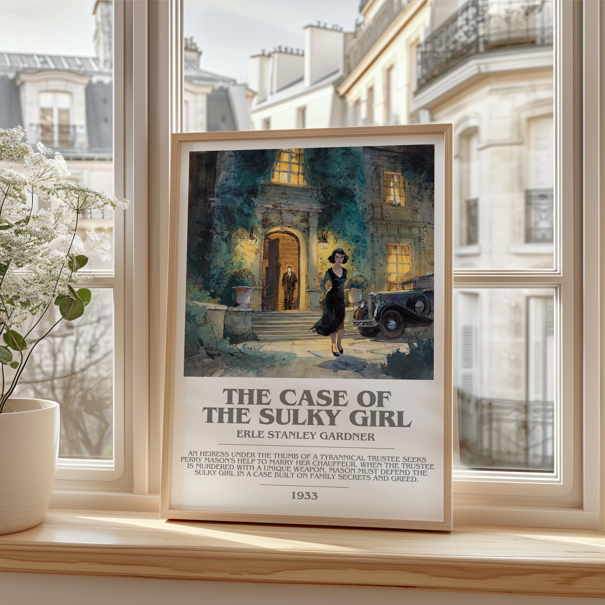 The Case of the Sulky Girl by Erle Stanley Gardner | Descriptive Modern Book Art | Poster