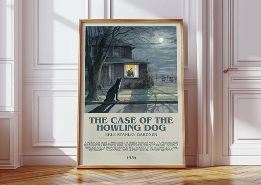 The Case of the Howling Dog by Erle Stanley Gardner | Descriptive Modern Book Art | Poster