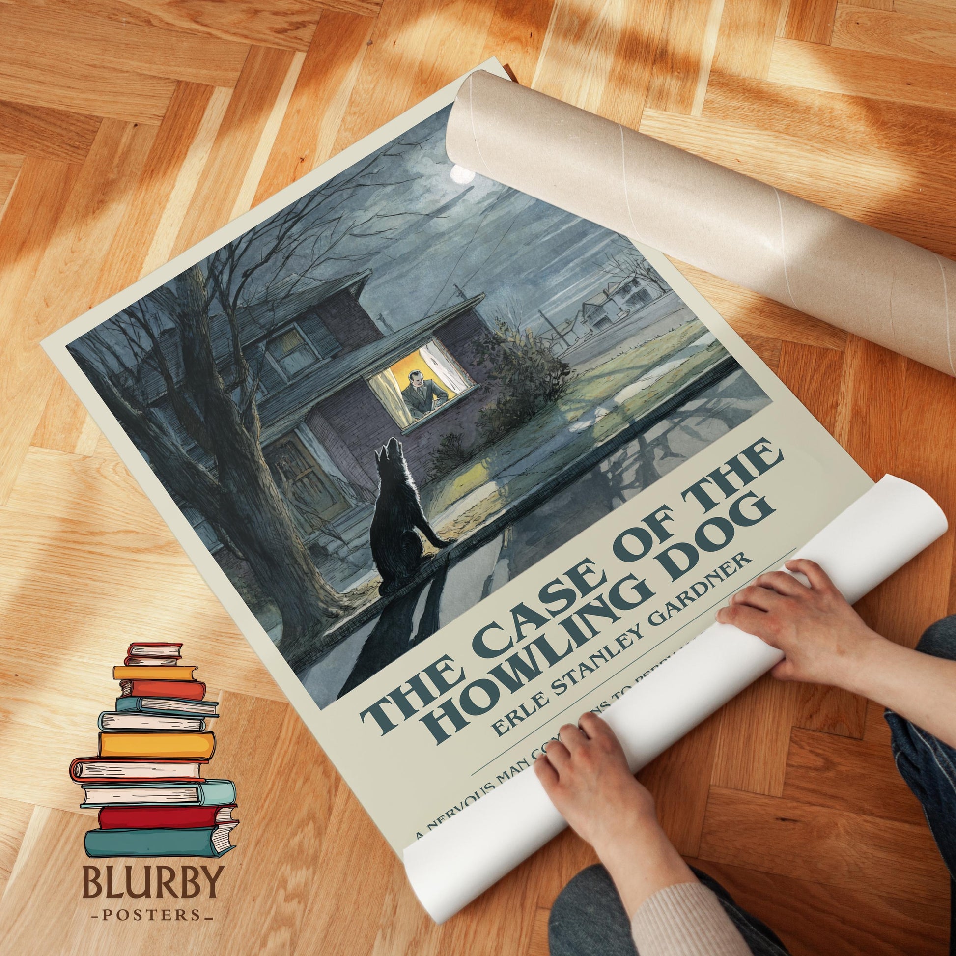 The Case of the Howling Dog by Erle Stanley Gardner | Descriptive Modern Book Art | Poster