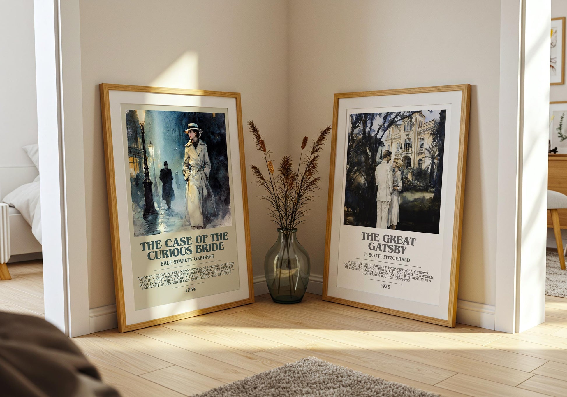 The Case of the Curious Bride by Erle Stanley Gardner | Descriptive Modern Book Art | Poster