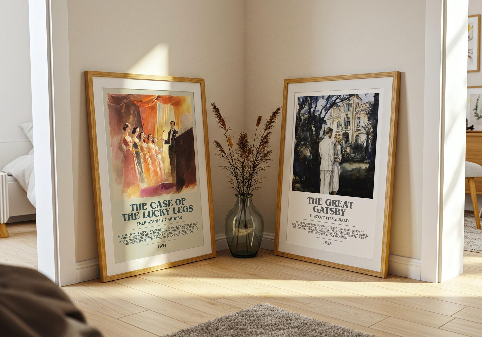 The Case of the Lucky Legs by Erle Stanley Gardner | Descriptive Modern Book Art | Poster