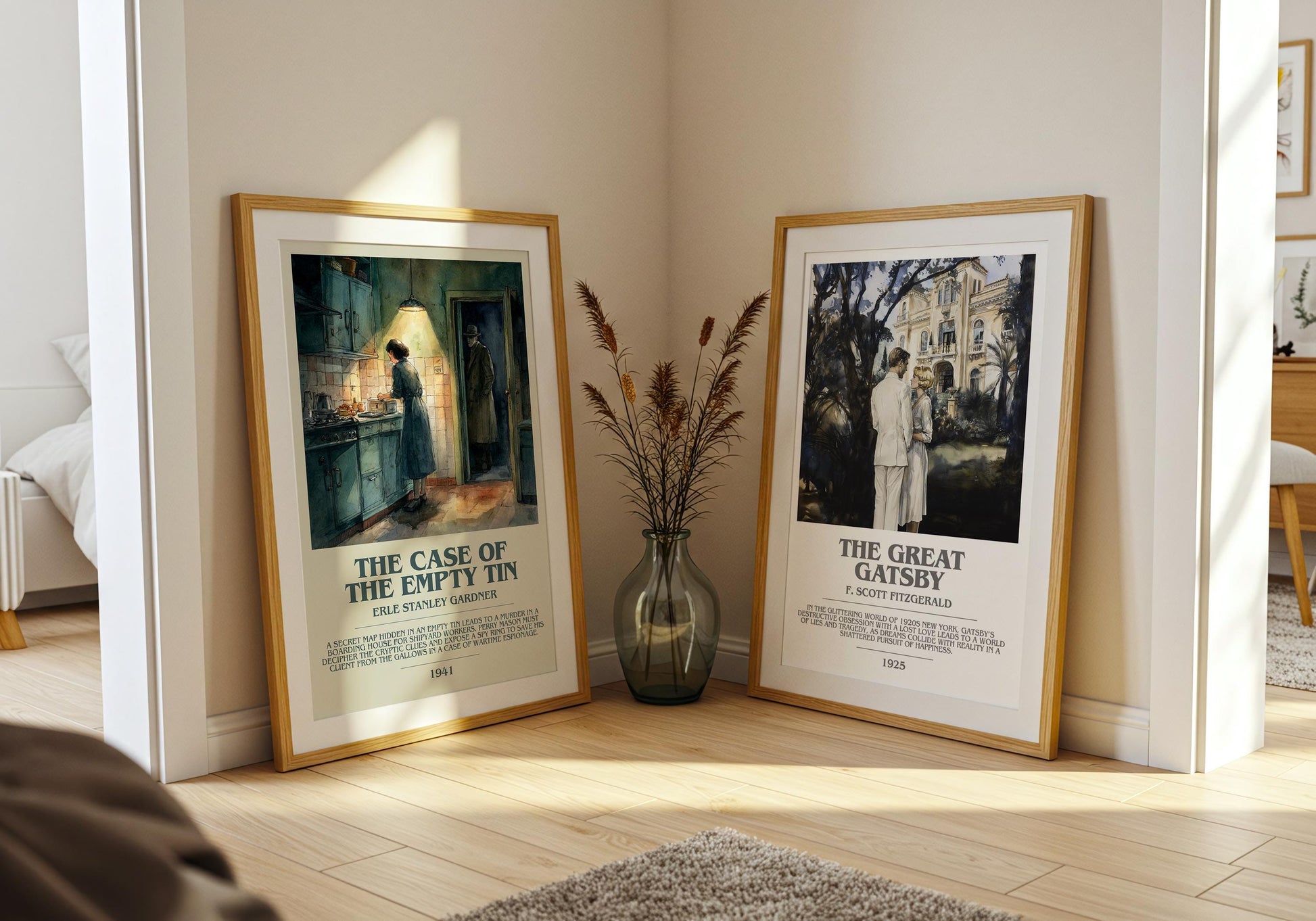 The Case of the Empty Tins by Erle Stanley Gardner | Descriptive Modern Book Art | Poster