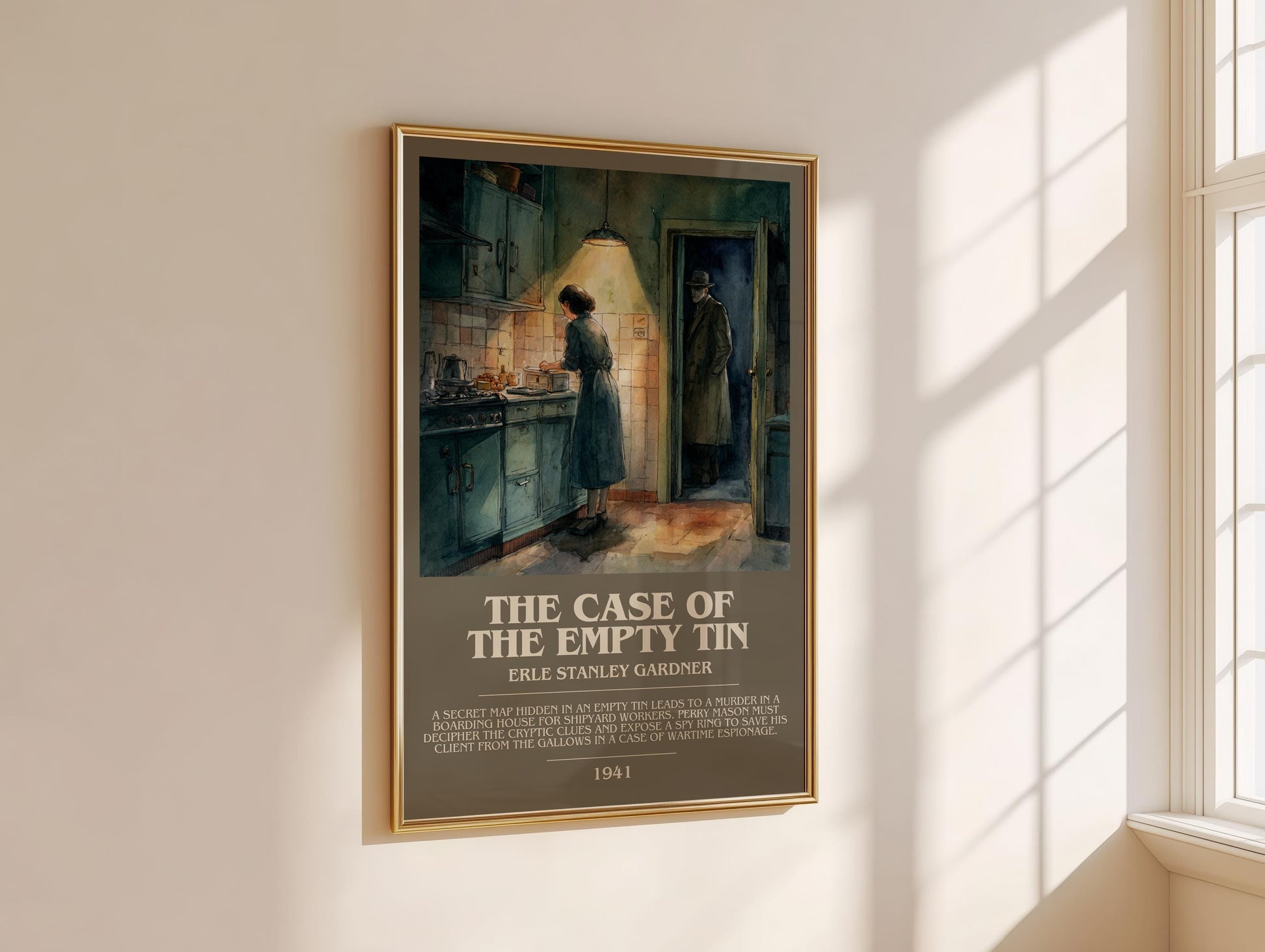 The Case of the Empty Tins by Erle Stanley Gardner | Descriptive Modern Book Art | Poster
