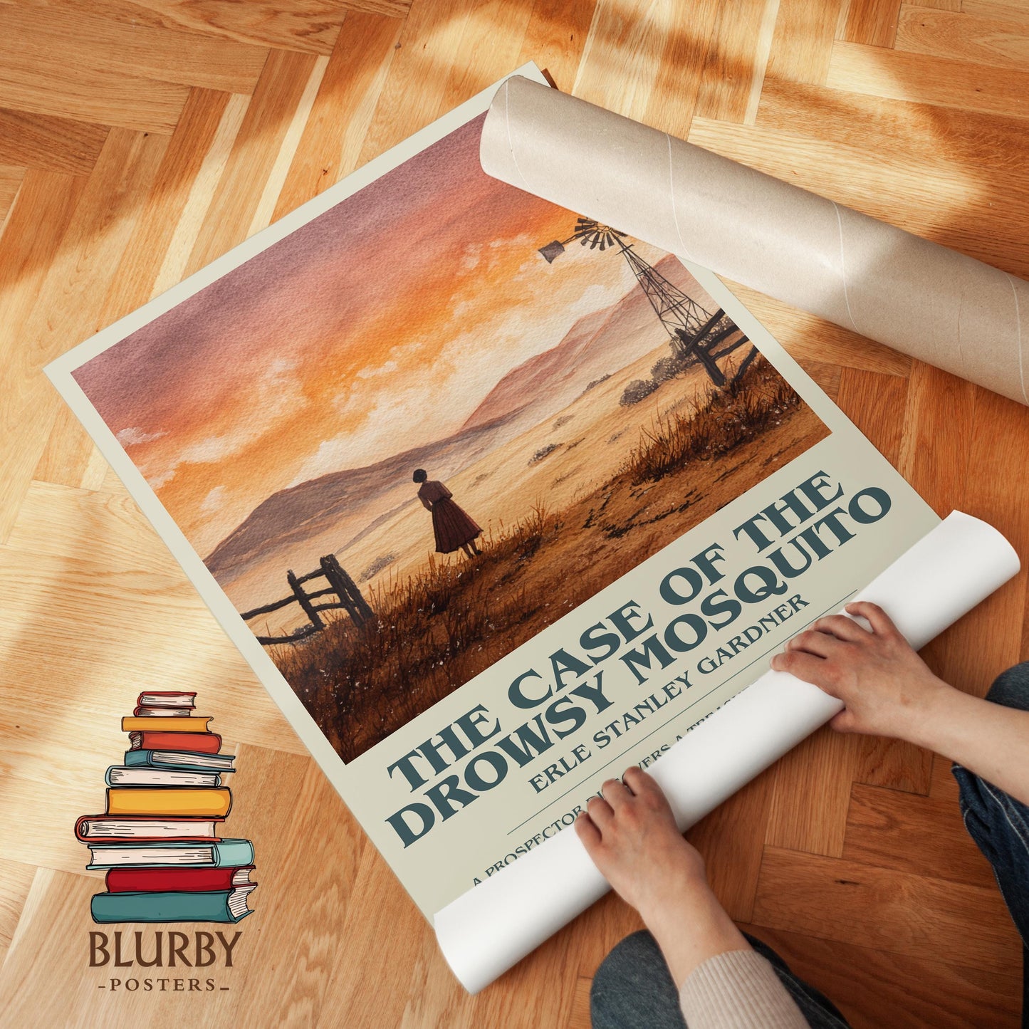 The Case of the Drowsy Mosquito's by Erle Stanley Gardner | Descriptive Modern Book Art | Poster