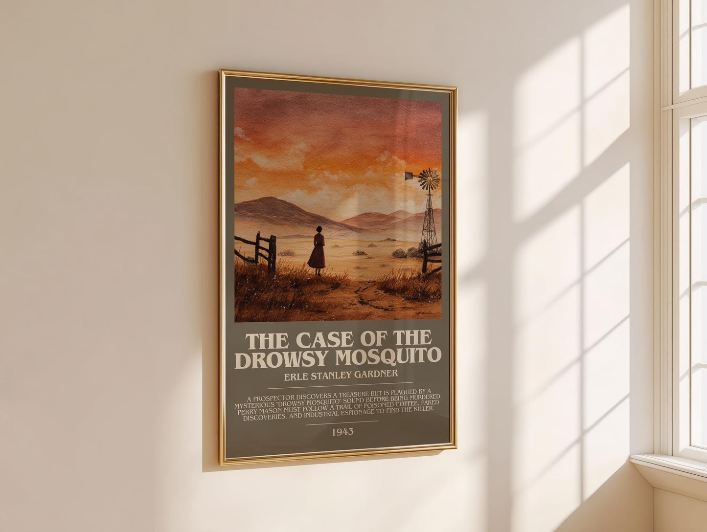 The Case of the Drowsy Mosquito's by Erle Stanley Gardner | Descriptive Modern Book Art | Poster