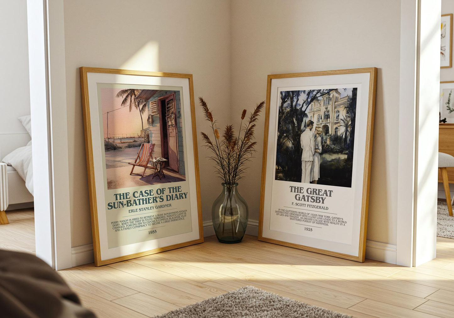 The Case of the Sunbathers Diary by Erle Stanley Gardner | Descriptive Modern Book Art | Poster