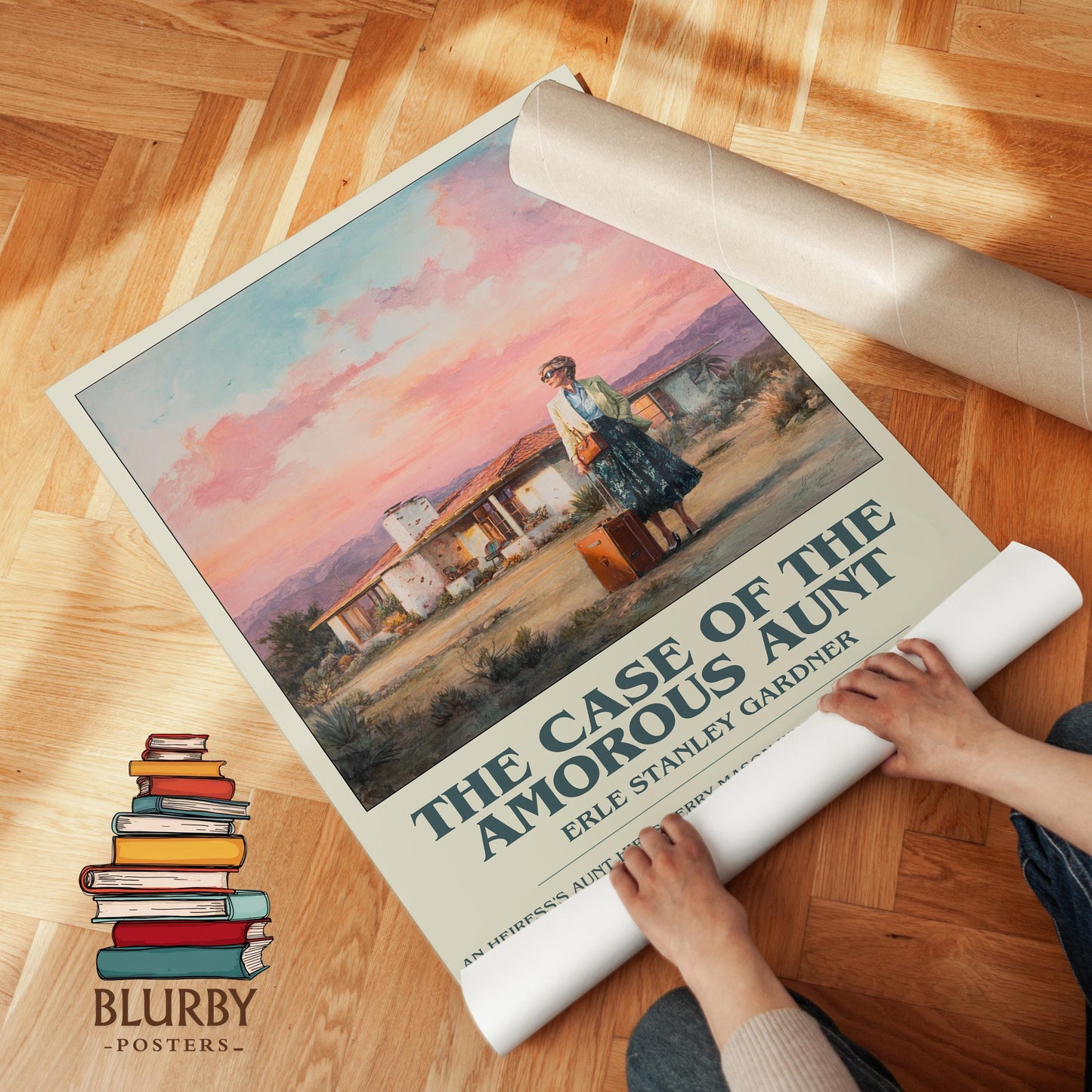 The Case of the Amorous Aunt by Erle Stanley Gardner | Descriptive Modern Book Art | Poster