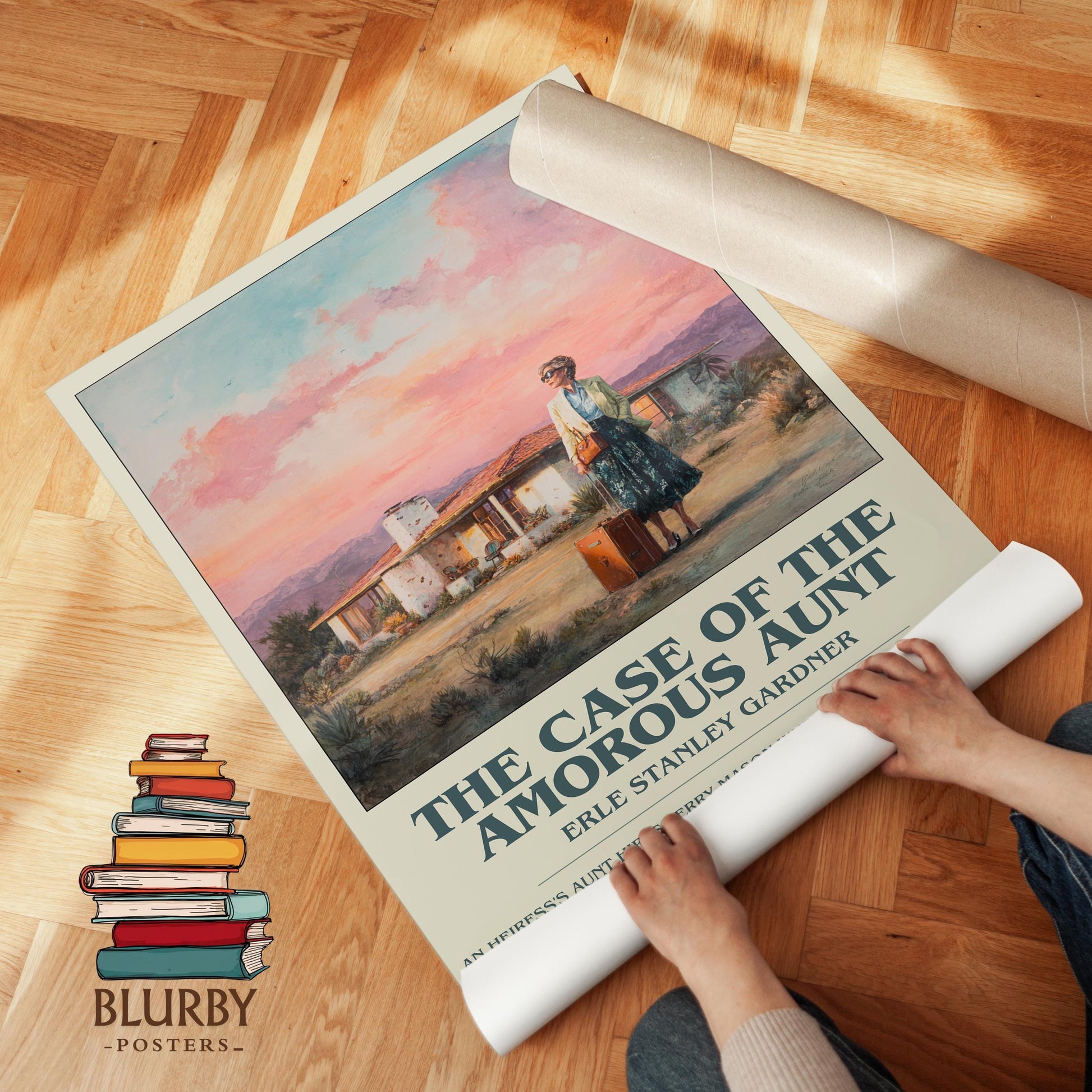 The Case of the Amorous Aunt by Erle Stanley Gardner | Descriptive Modern Book Art | Poster
