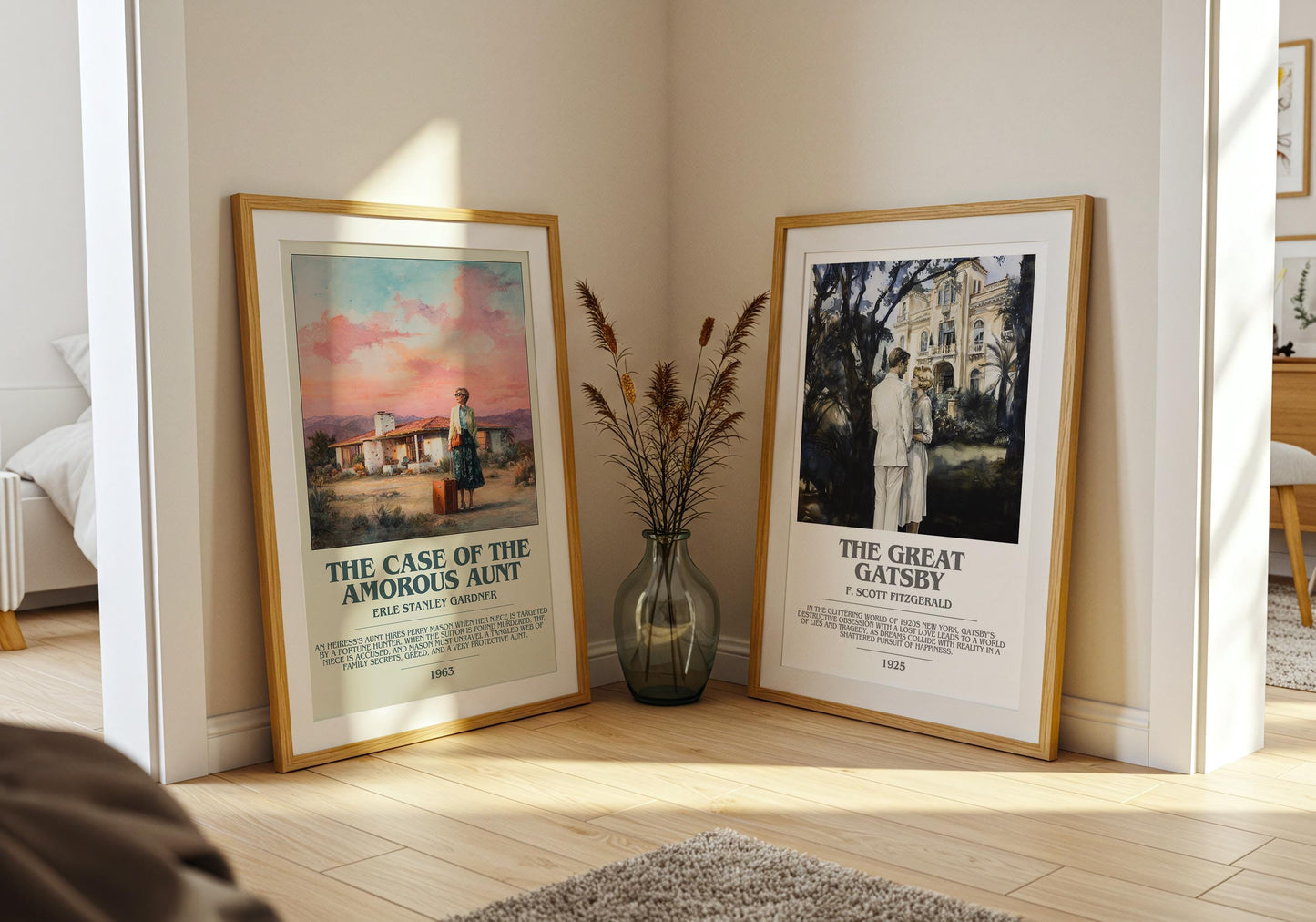 The Case of the Amorous Aunt by Erle Stanley Gardner | Descriptive Modern Book Art | Poster