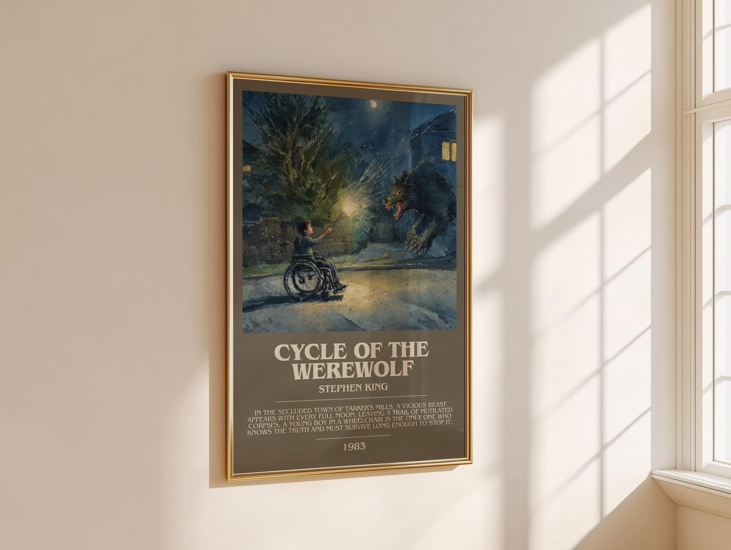 Cycle Of The Werewolf by Stephen King | Descriptive Modern Book Art | Poster