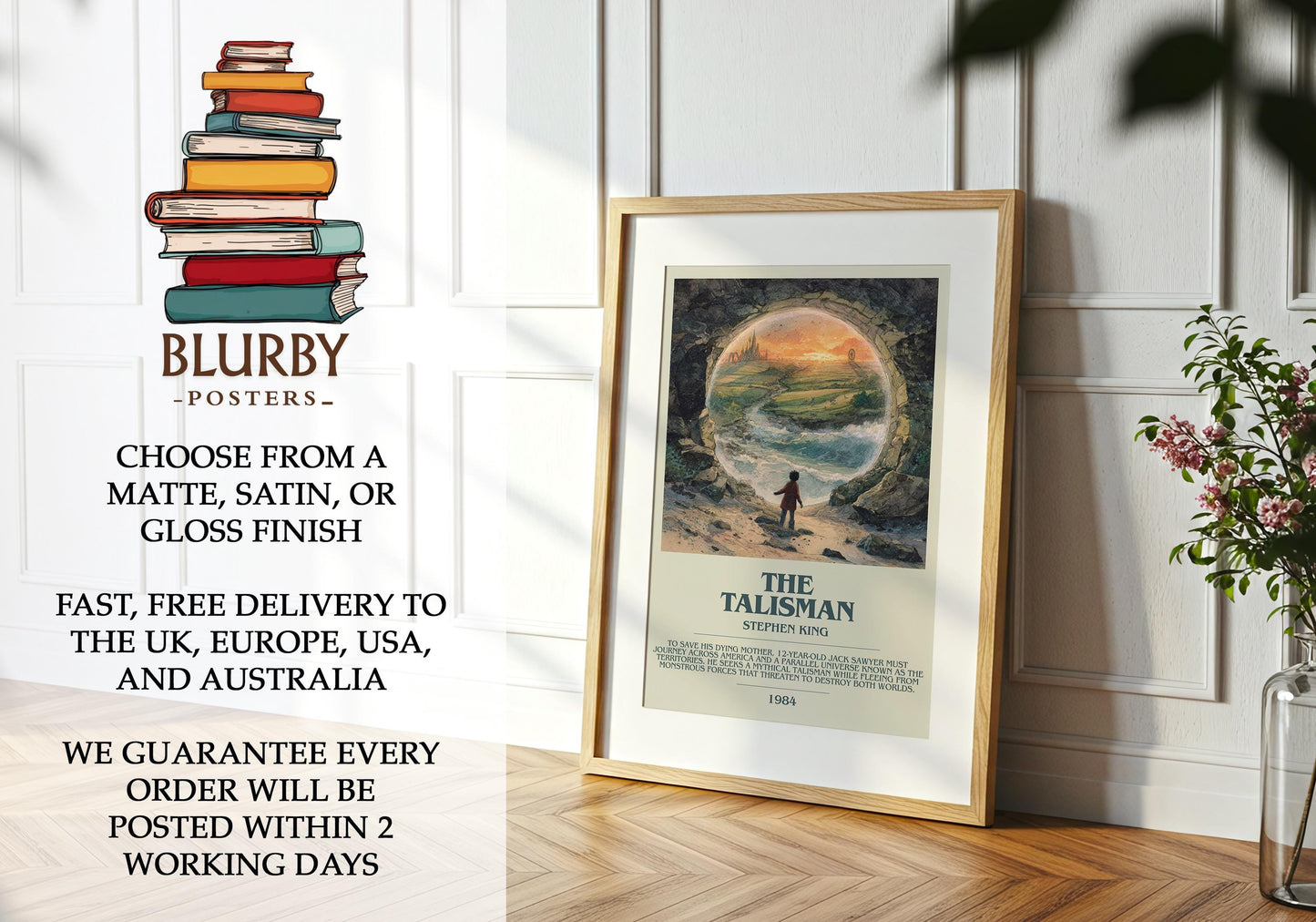 The Talisman book poster packaging – museum-quality print rolled in protective tube