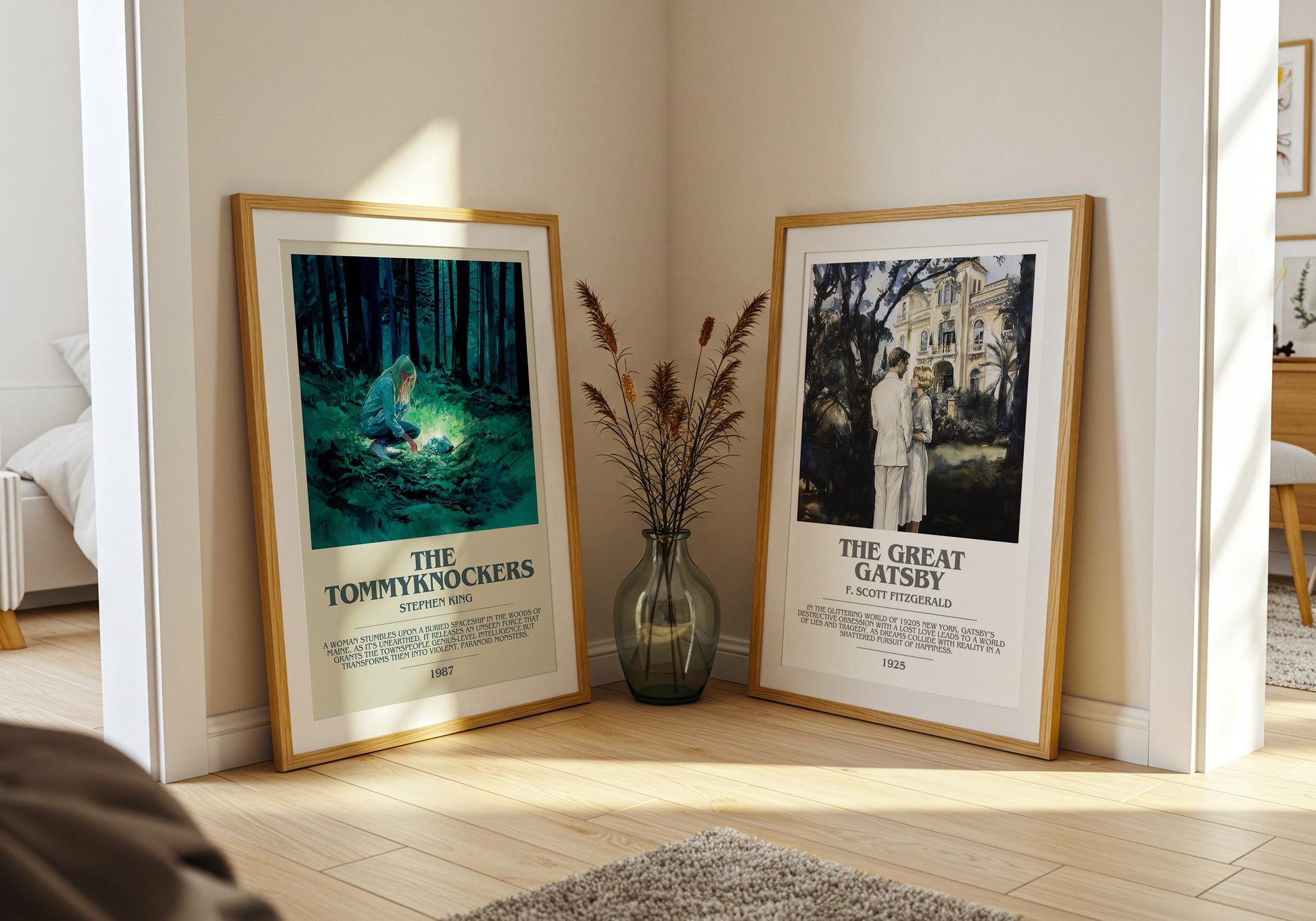 The Tommyknockers bookish print on bookshelf – Stephen King fan gift