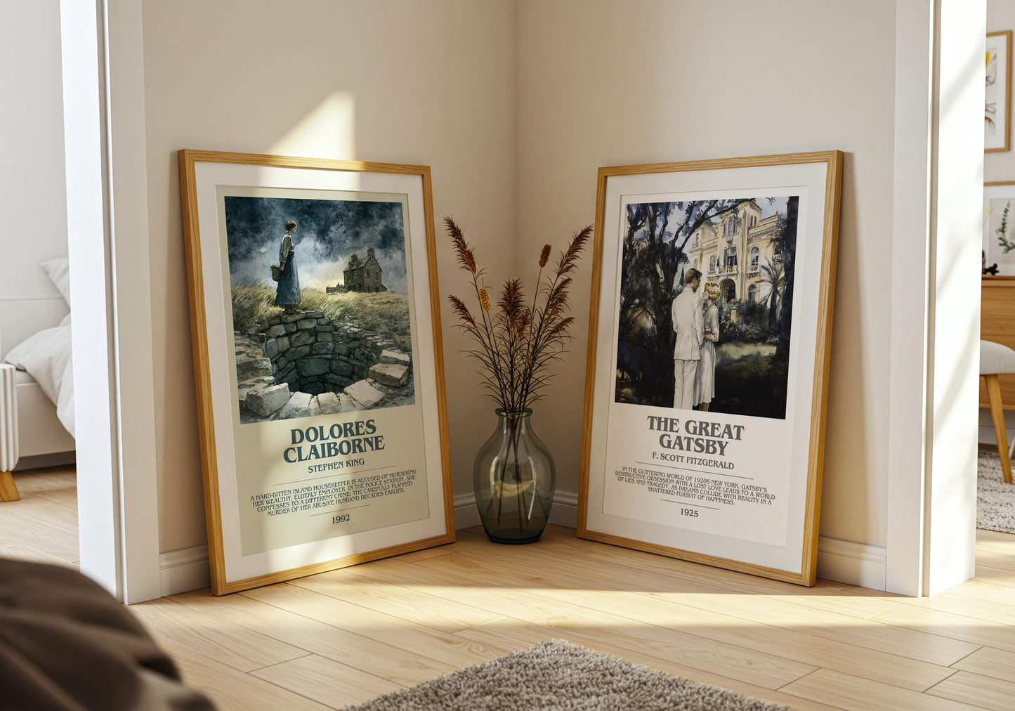 Dolores Claiborne bookish print on bookshelf – Stephen King fan gift