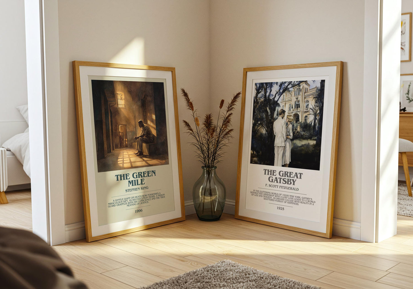 The Green Mile bookish poster paired in gallery wall – literary art prints