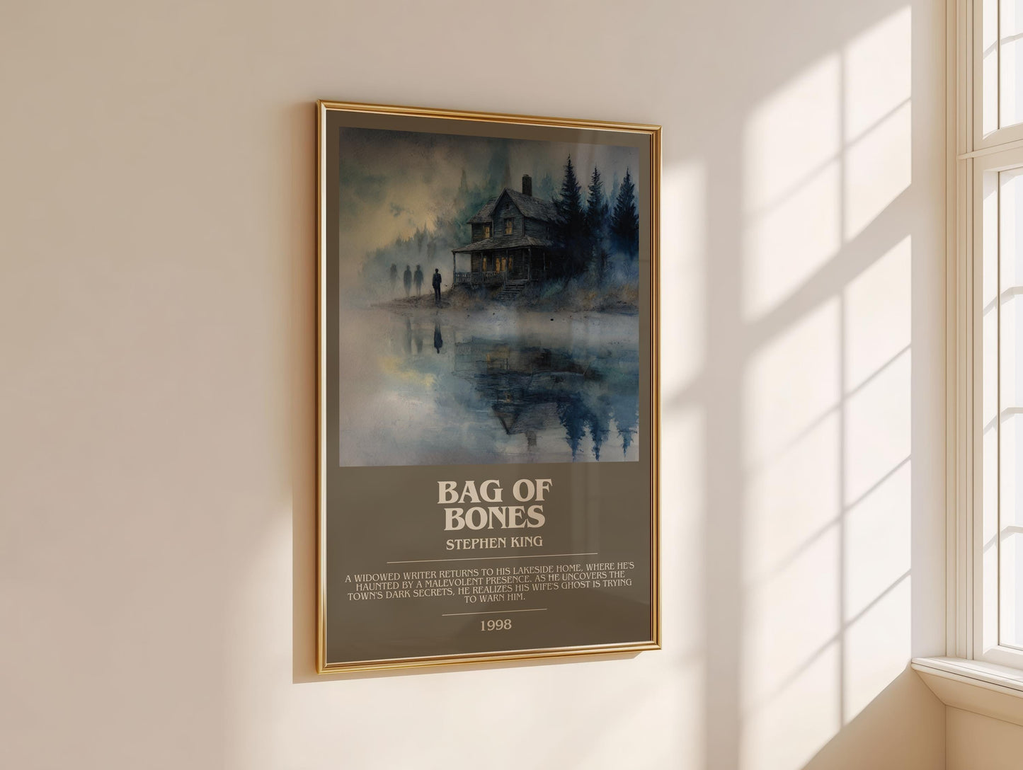 Bag of Bones bookish book poster framed on wall – horror wall art