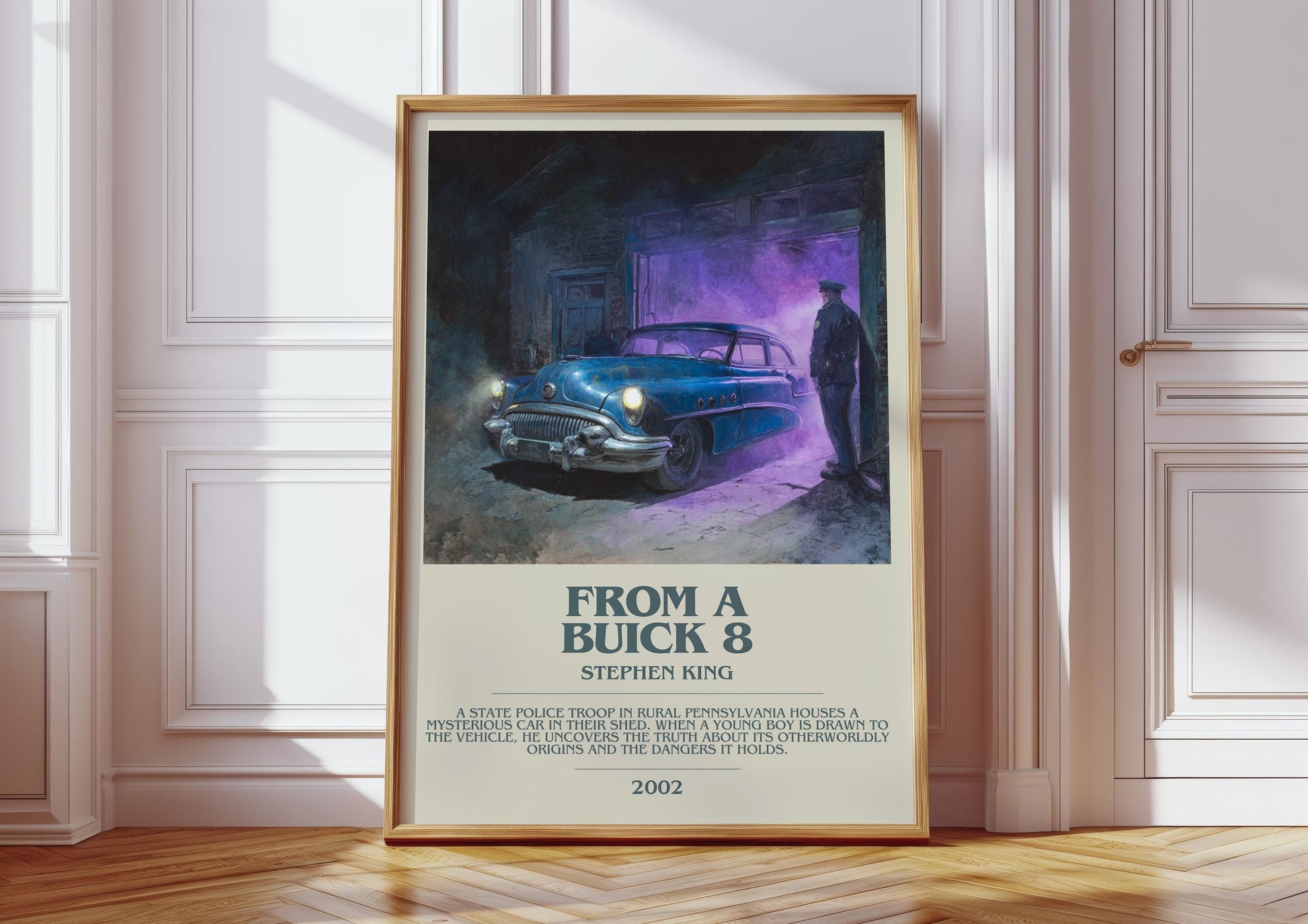 From a Buick 8 bookish print in frame leaning in hallway – horror wall art