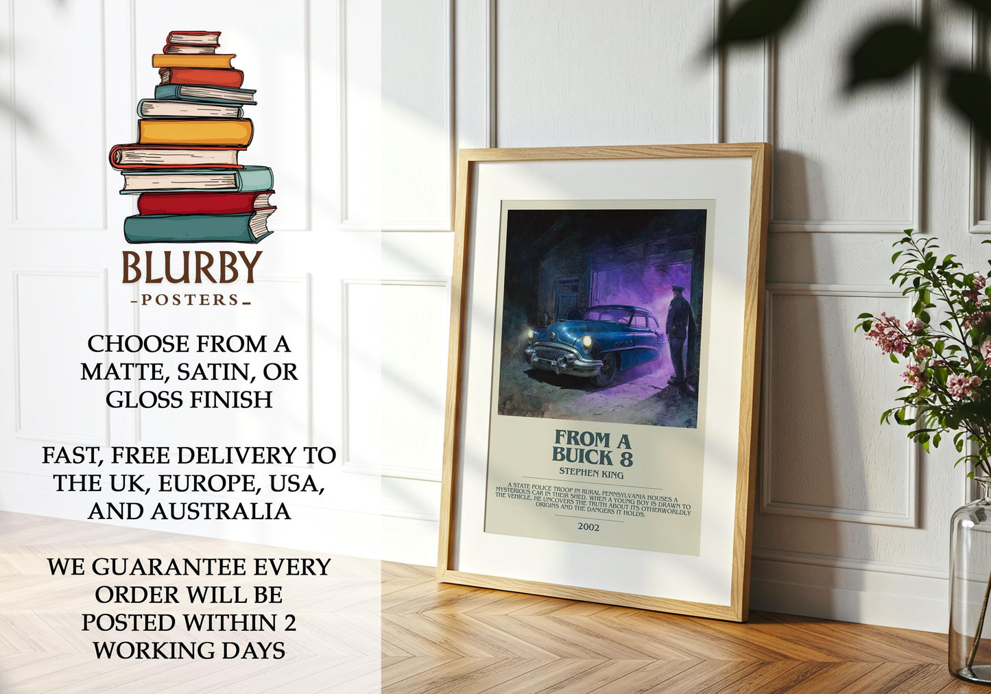 From a Buick 8 book poster packaging – museum-quality print rolled in protective tube