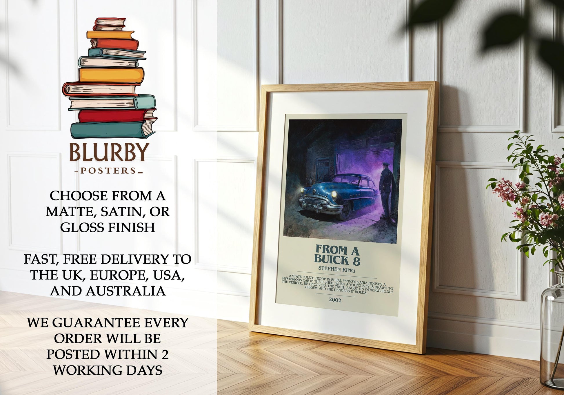 From a Buick 8 book poster packaging – museum-quality print rolled in protective tube