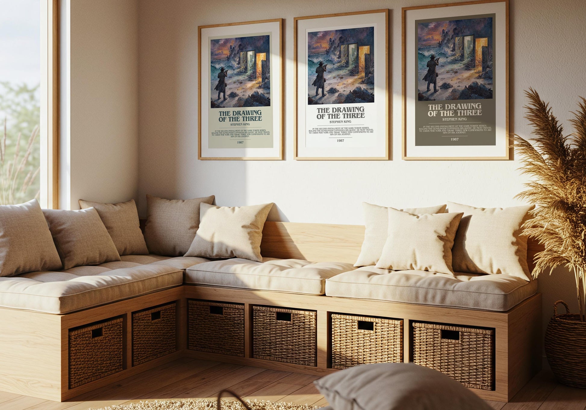 The Drawing of the Three bookish poster paired in gallery wall – literary art prints