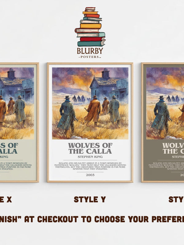 Wolves of the Calla bookish poster colour and style options – Stephen King book art