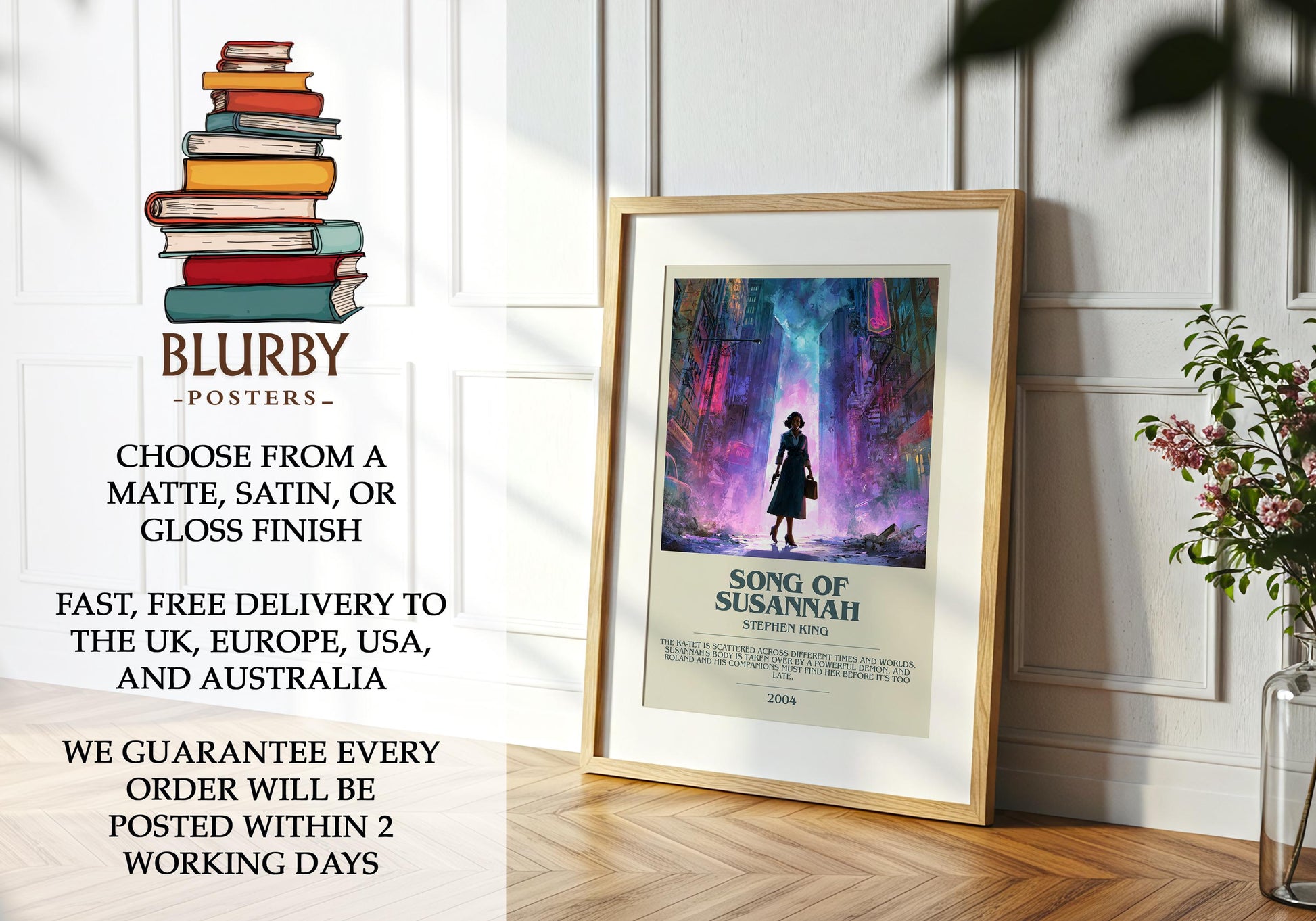 Song of Susannah book poster packaging – museum-quality print rolled in protective tube