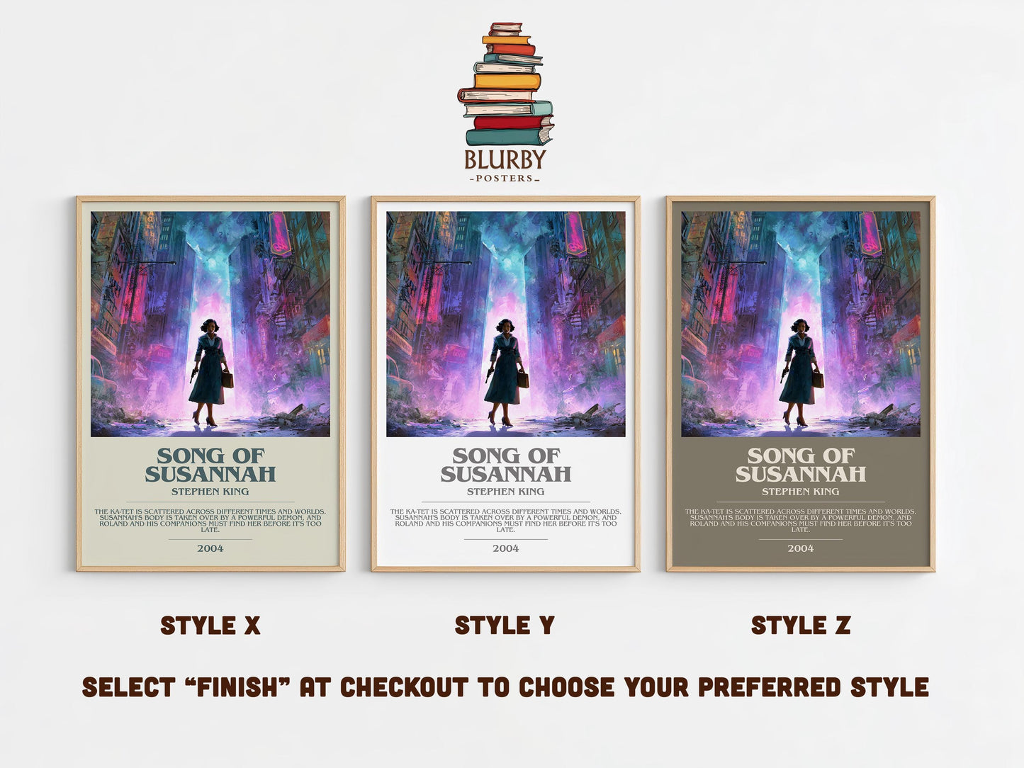 Song of Susannah bookish poster colour and style options – Stephen King book art