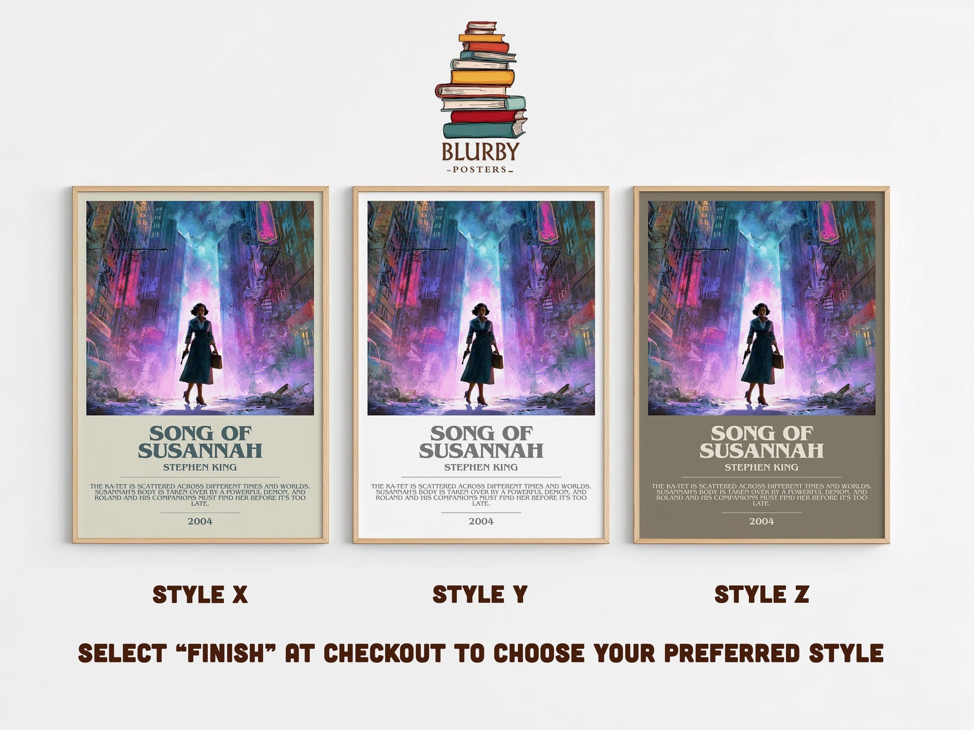 Song of Susannah bookish poster colour and style options – Stephen King book art