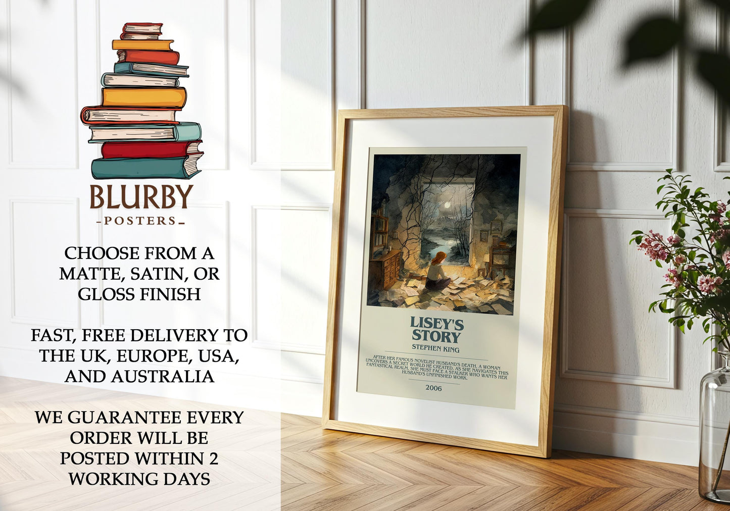 Lisey's Story book poster packaging – museum-quality print rolled in protective tube