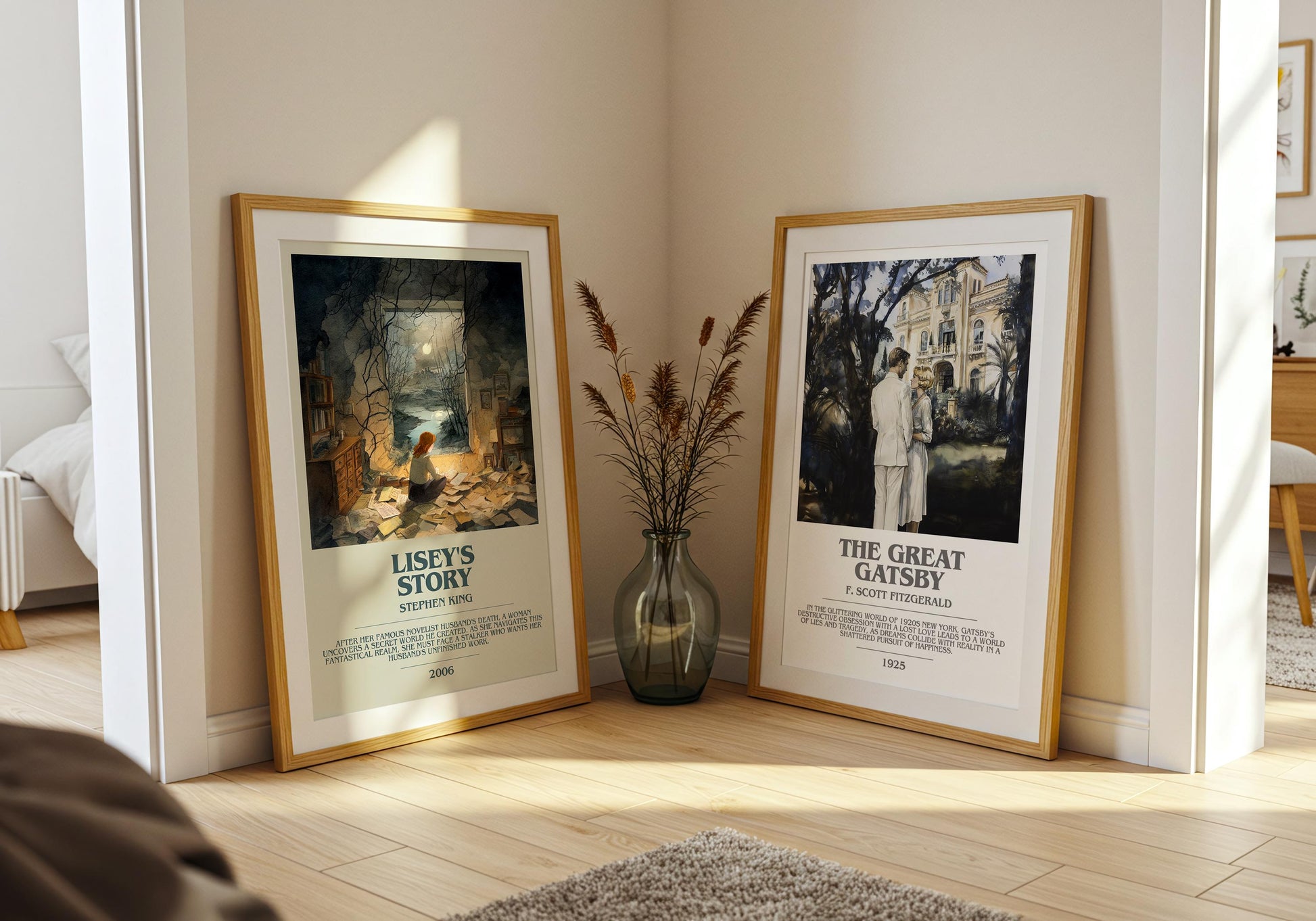Lisey's Story bookish print on bookshelf – Stephen King fan gift