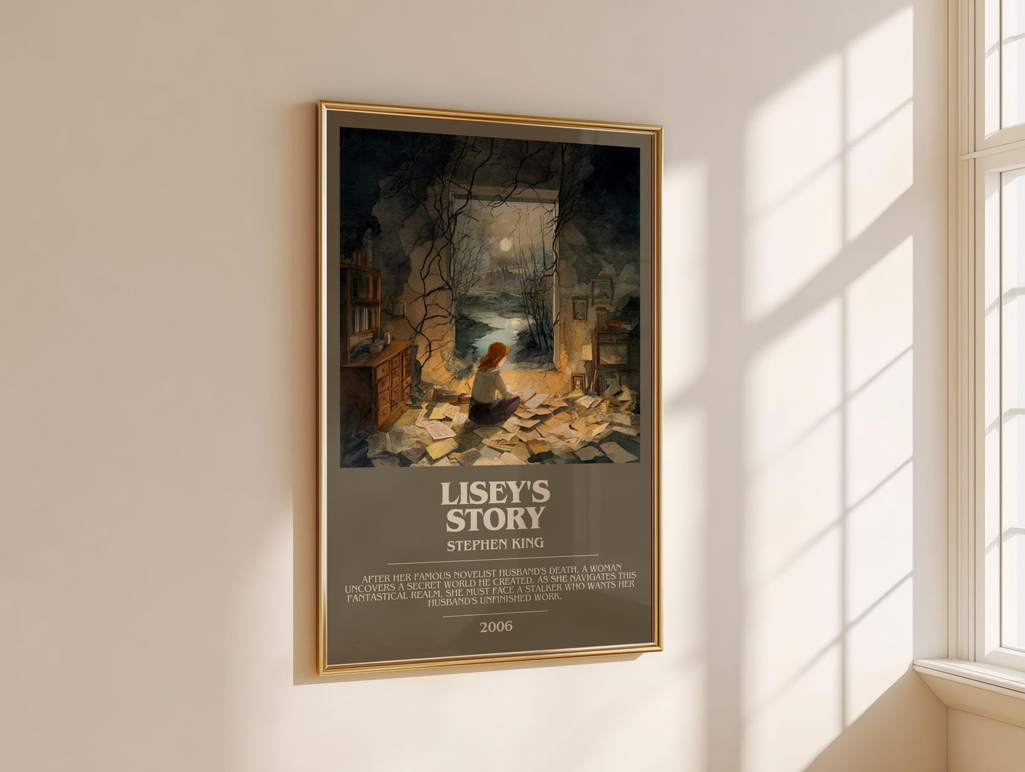Lisey's Story bookish book poster framed on wall – horror wall art