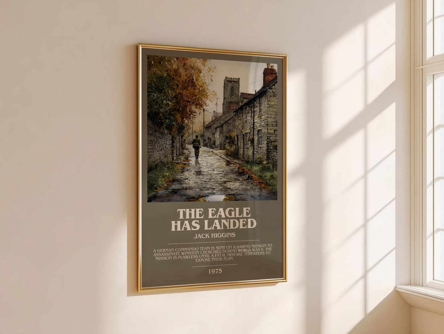The Eagle Has Landed bookish book poster framed on wall – thriller wall art