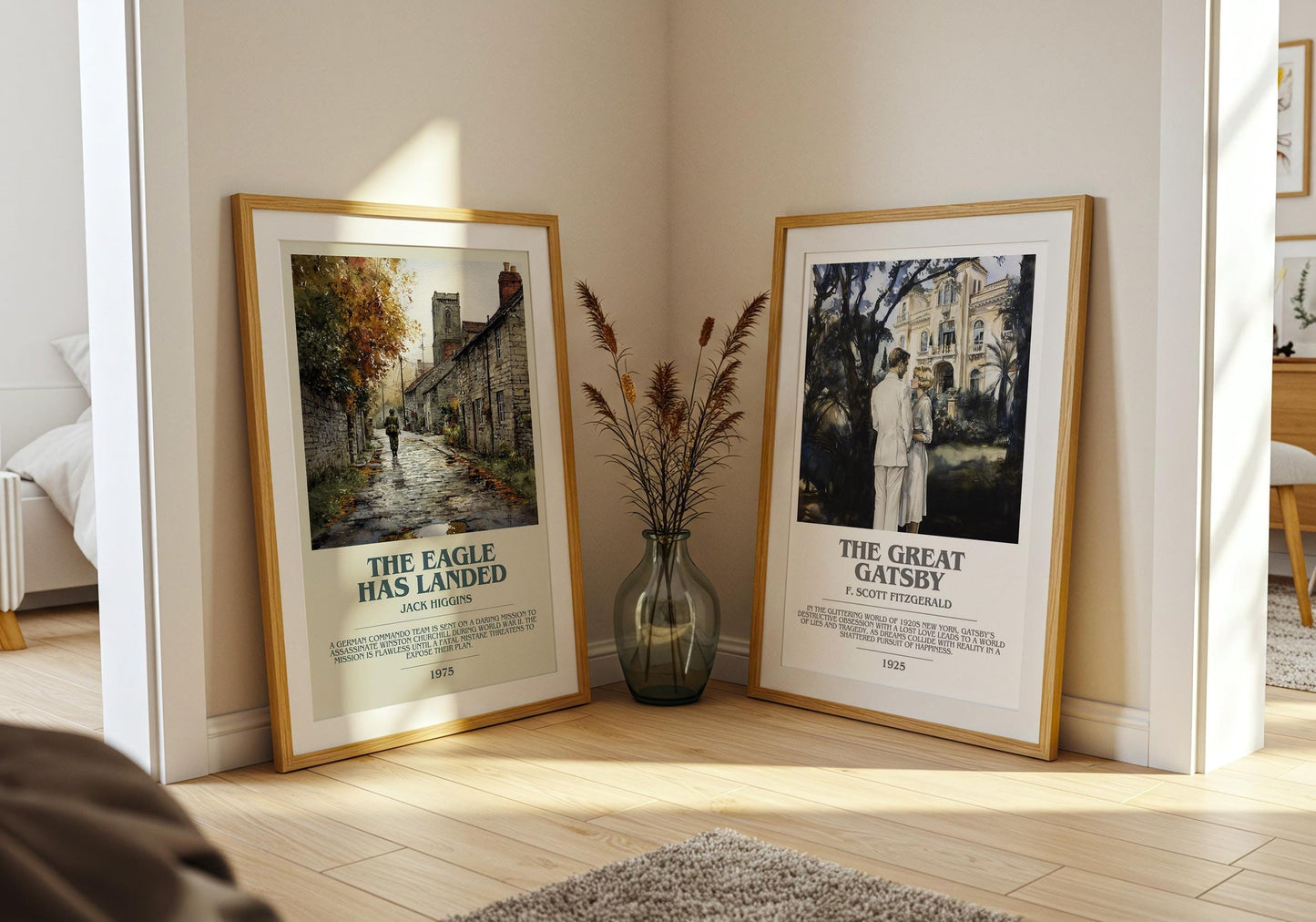 The Eagle Has Landed bookish print on bookshelf – Jack Higgins fan gift