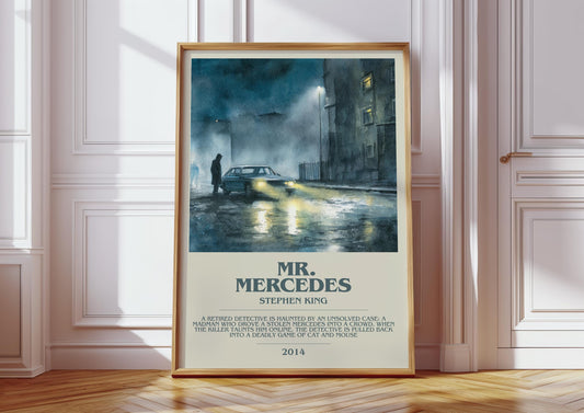 Mr. Mercedes by Stephen King | Descriptive Modern Book Art | Poster
