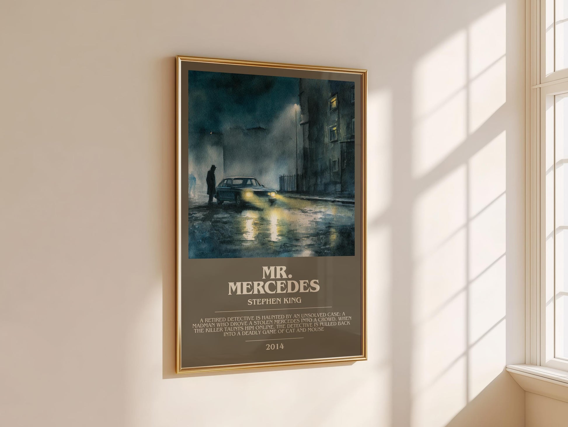 Mr. Mercedes bookish book poster framed on wall – crime wall art