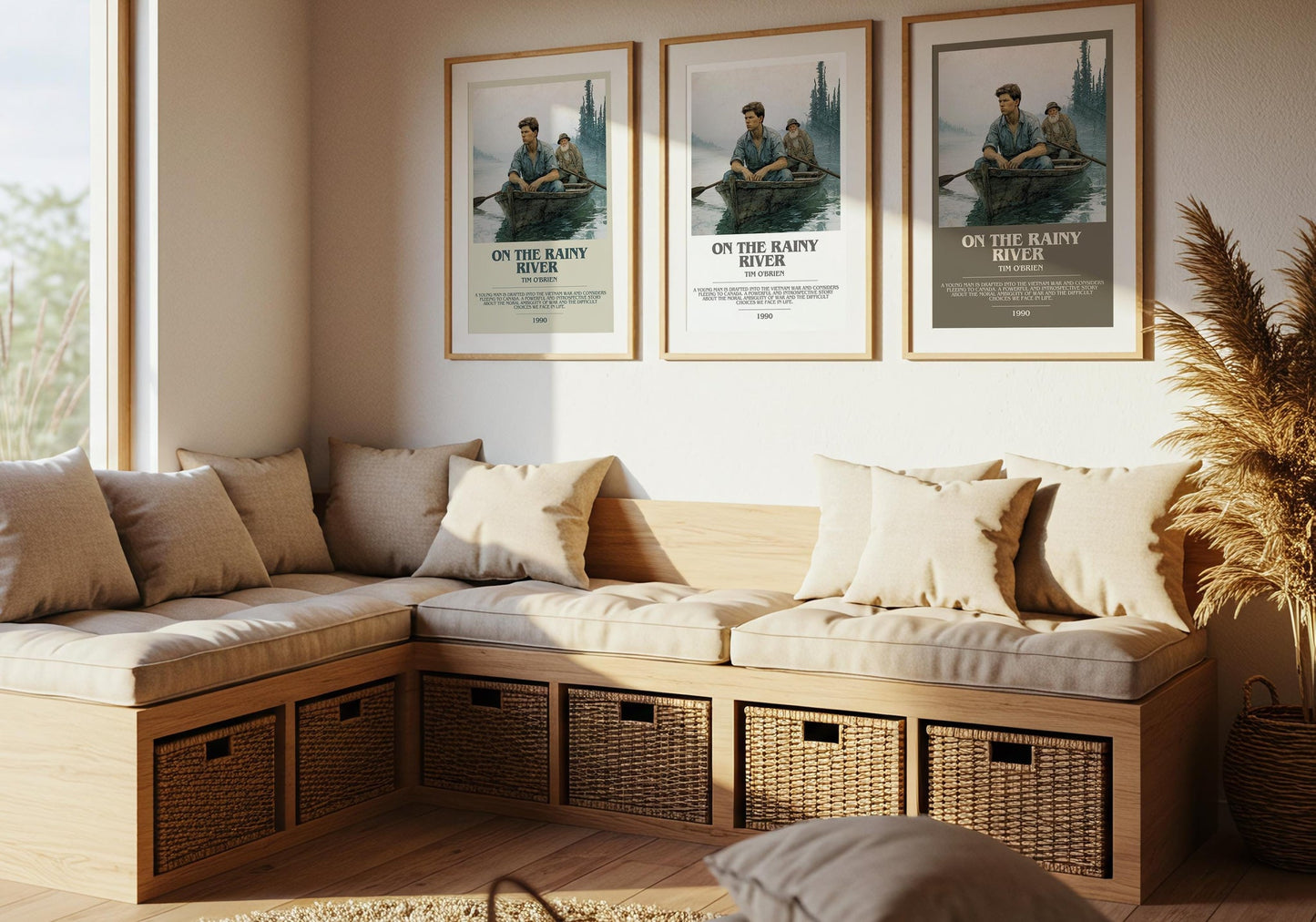 On The Rainy River bookish poster paired in gallery wall – literary art prints