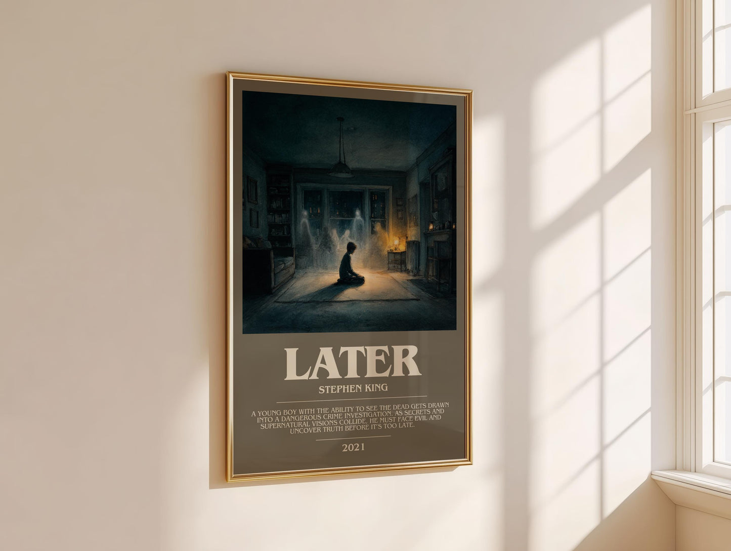 Later bookish book poster framed on wall – horror wall art