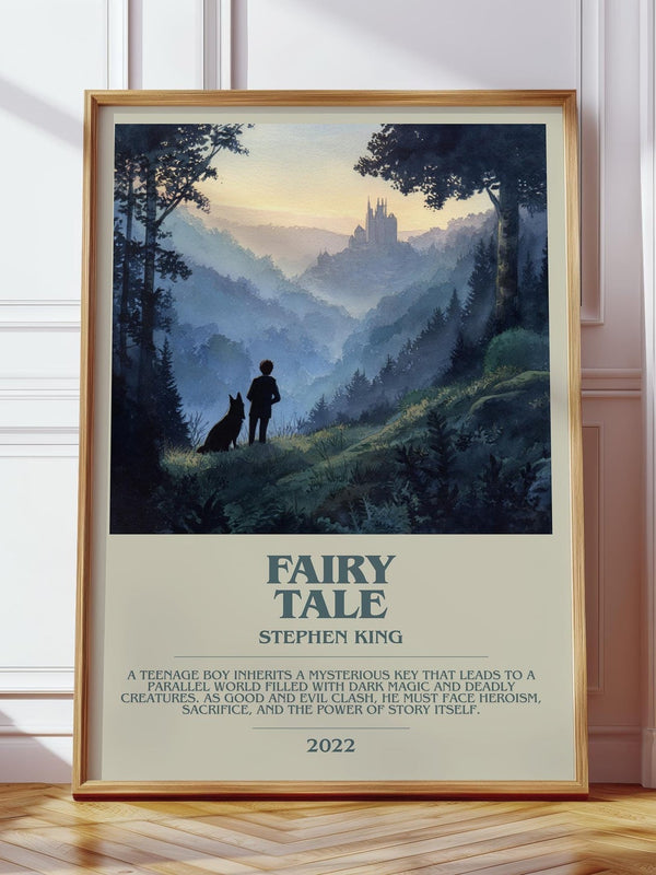 Fairy Tale bookish print in frame leaning in hallway – fantasy wall art