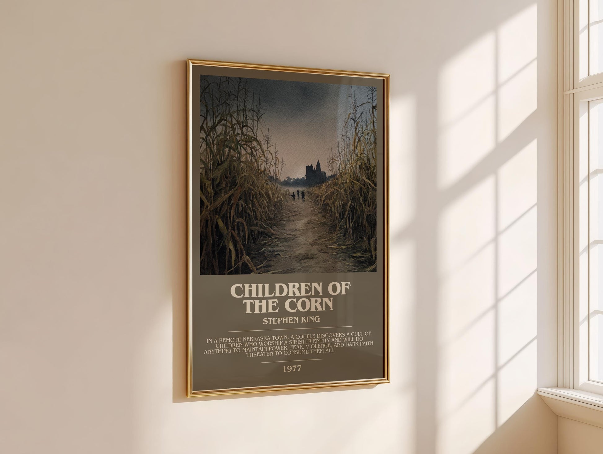 Children of the Corn bookish book poster framed on wall – horror wall art