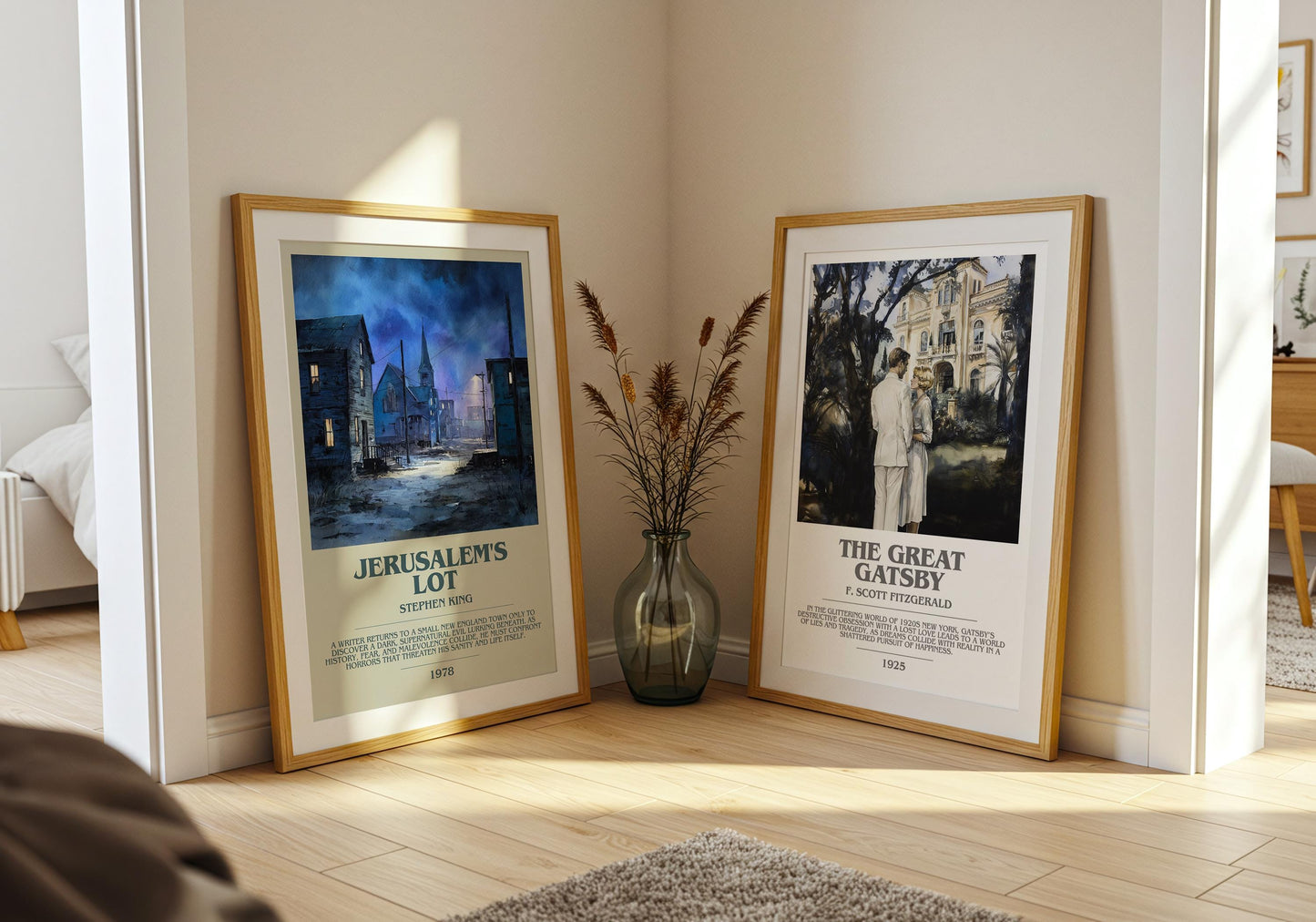 Jerusalem's Lot bookish poster paired in gallery wall – literary art prints