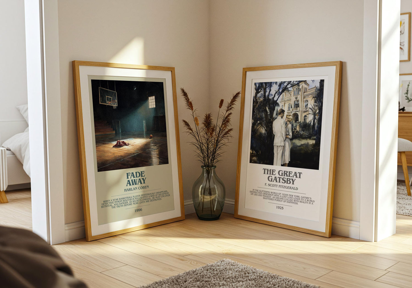 Fade Away bookish poster paired in gallery wall – literary art prints