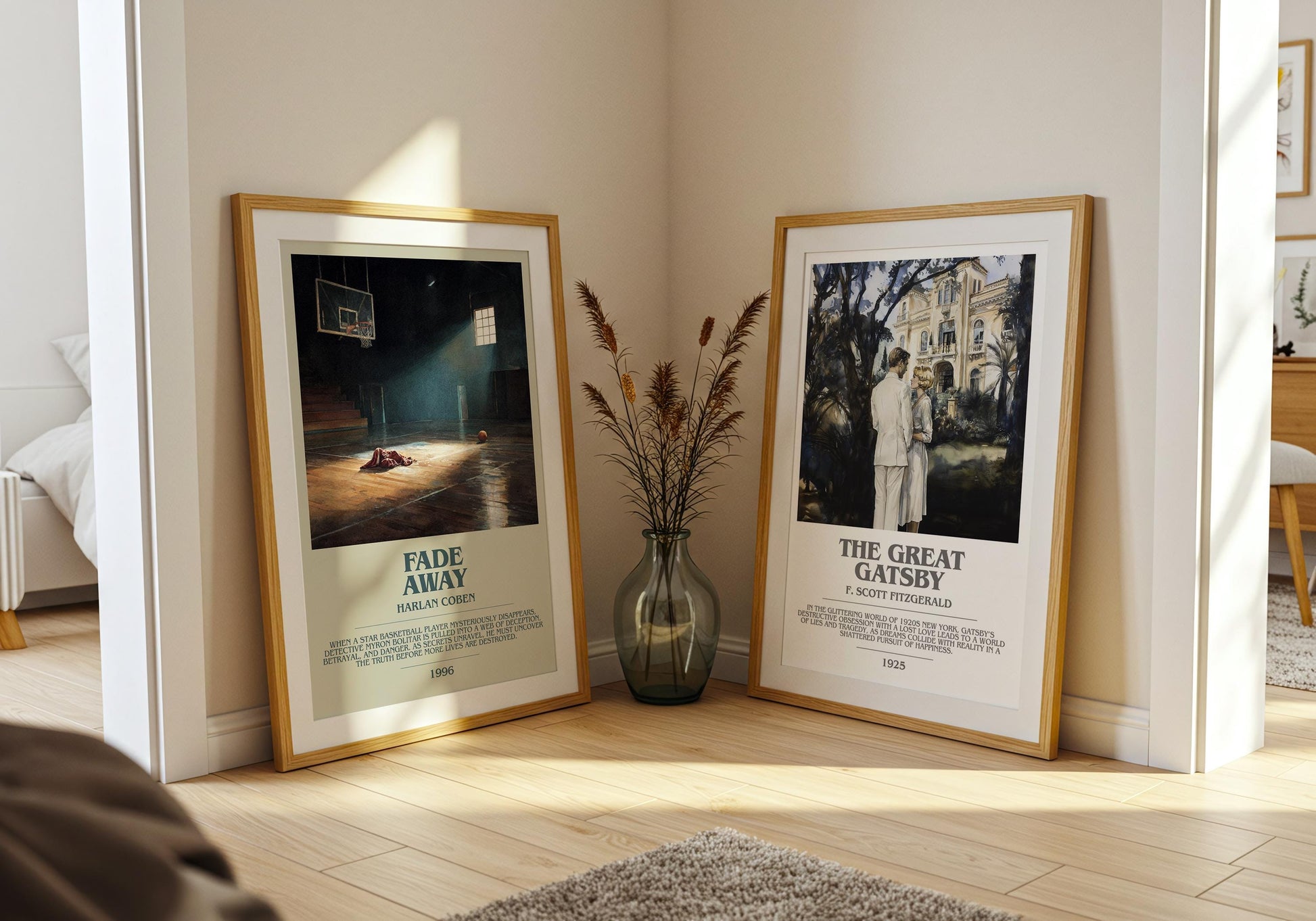 Fade Away bookish poster paired in gallery wall – literary art prints