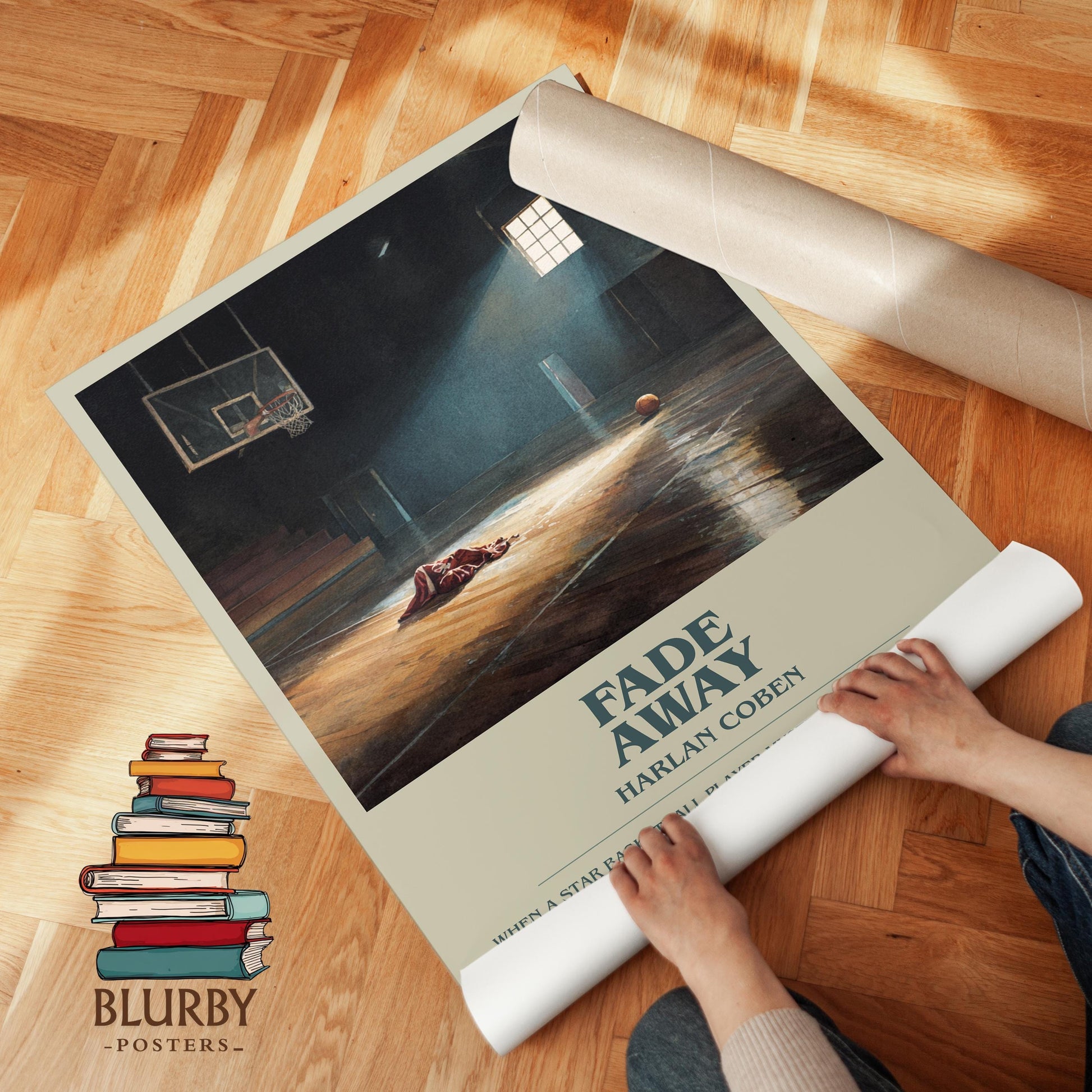 Fade Away book poster packaging – museum-quality print rolled in protective tube
