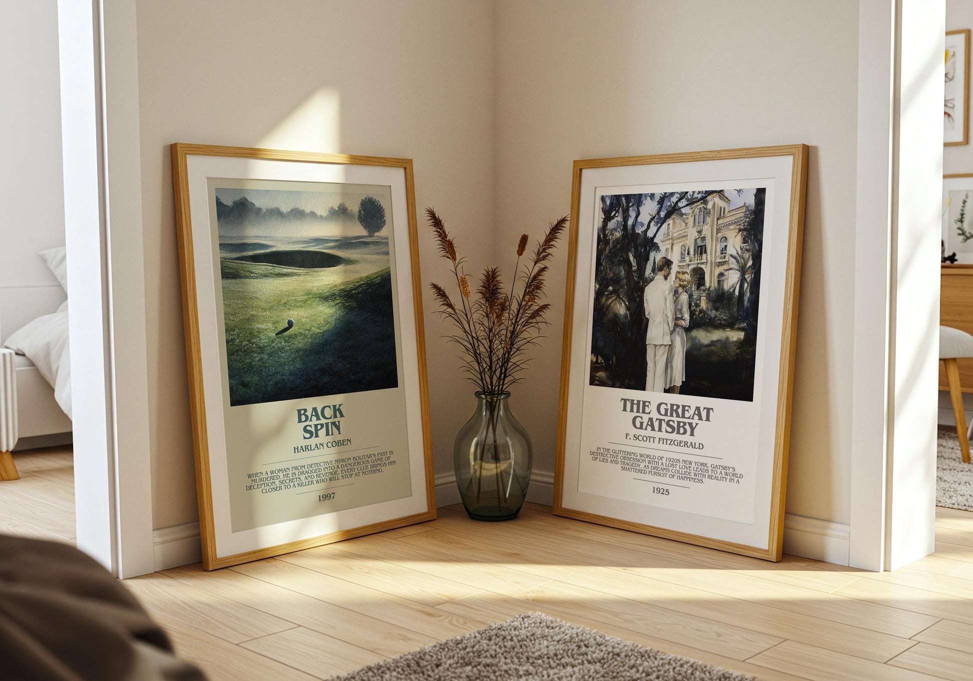 Back Spin bookish poster paired in gallery wall – literary art prints