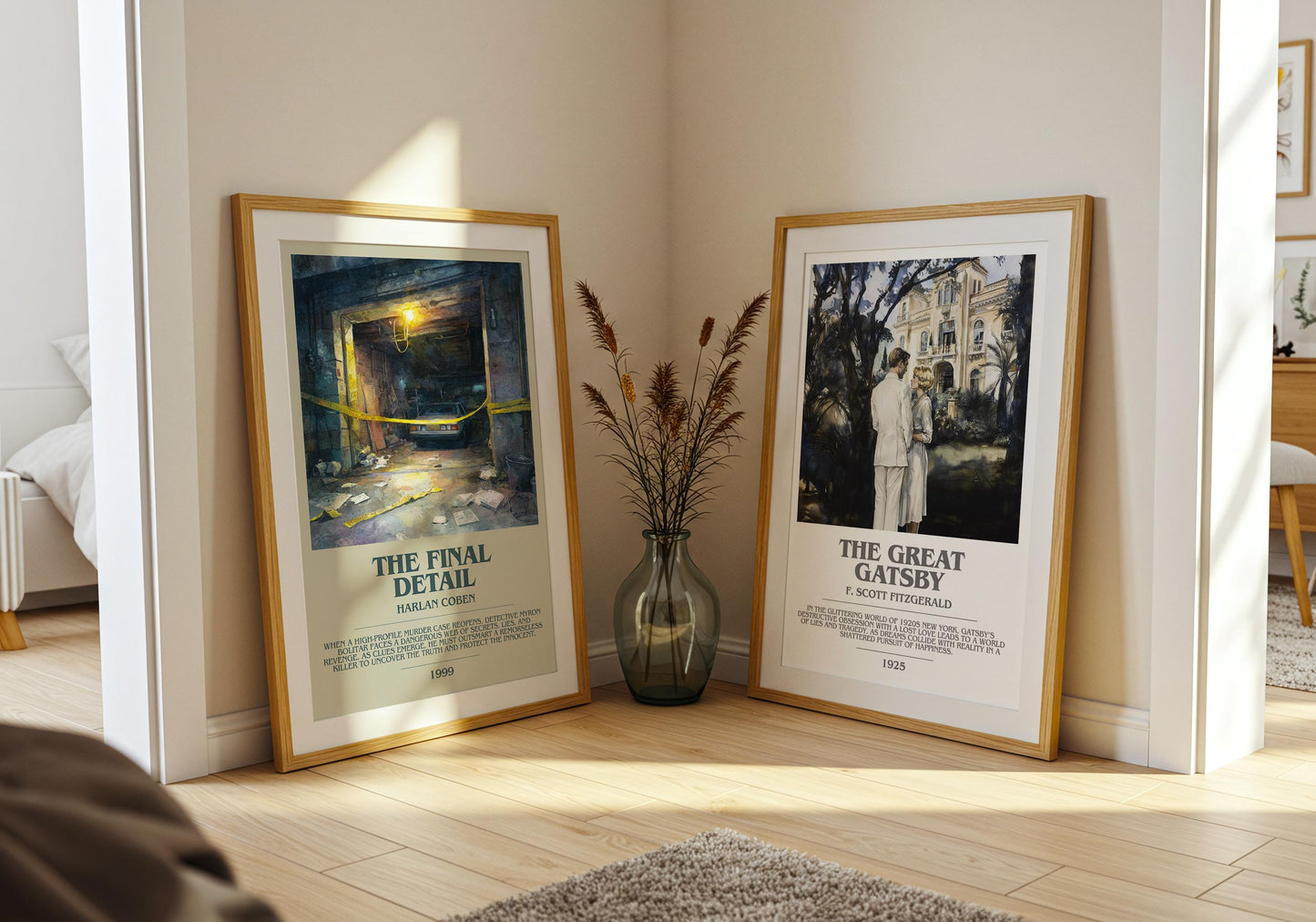 The Final Detail bookish poster paired in gallery wall – literary art prints