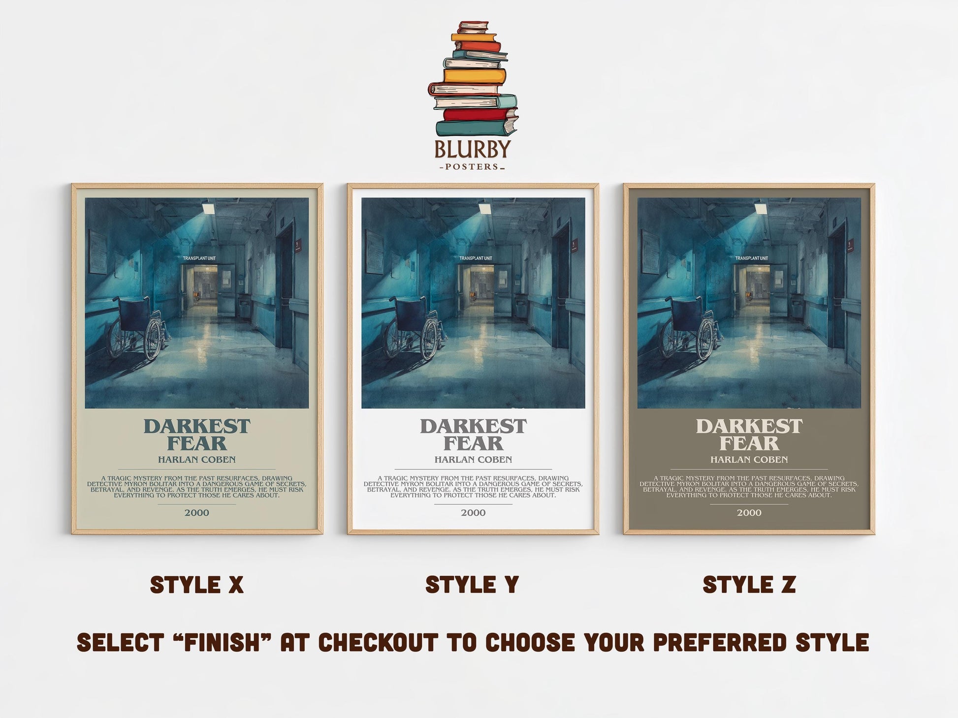 Darkest Fear by Harlan Coben | Descriptive Modern Book Art | Poster