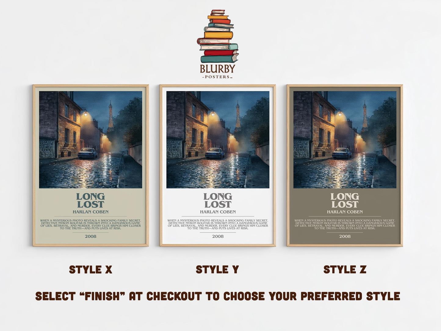 Long Lost by Harlan Coben | Descriptive Modern Book Art | Poster