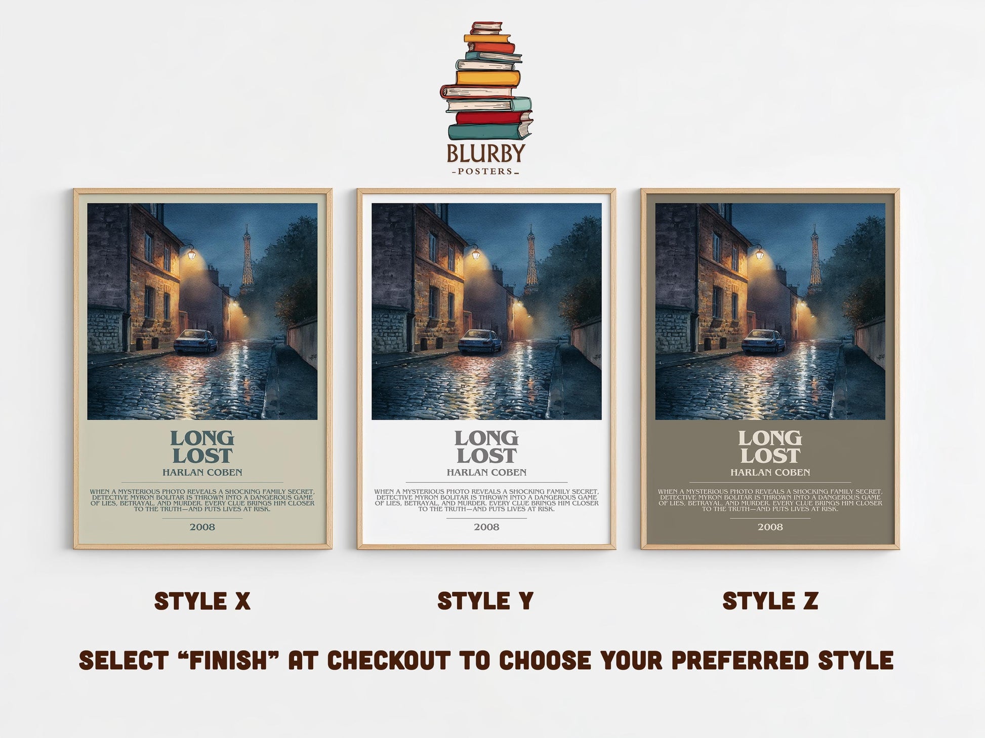 Long Lost by Harlan Coben | Descriptive Modern Book Art | Poster