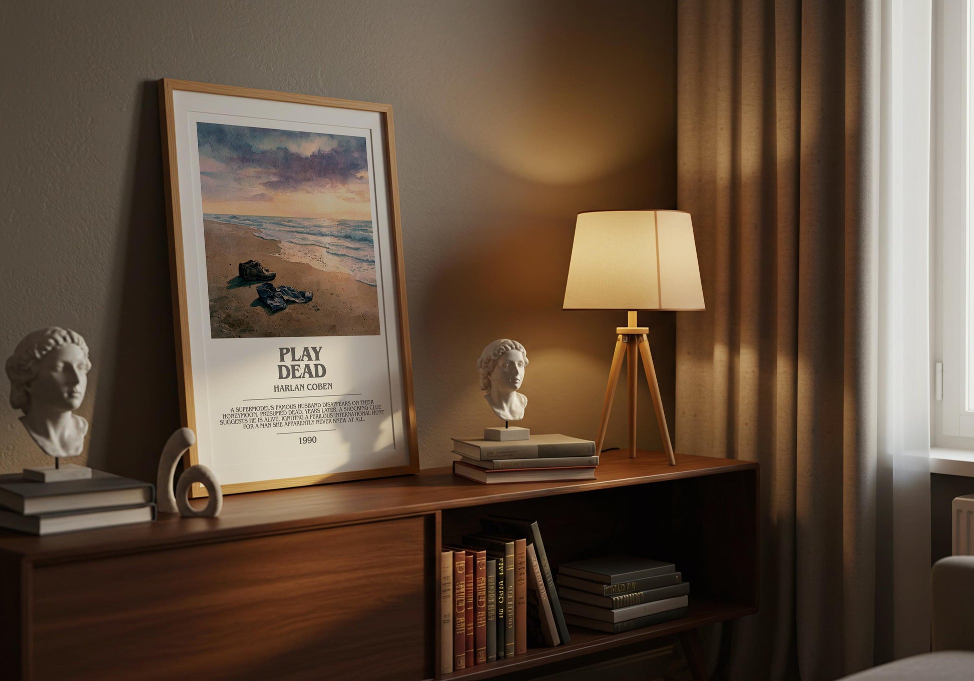 Play Dead by Harlan Coben | Descriptive Modern Book Art | Poster